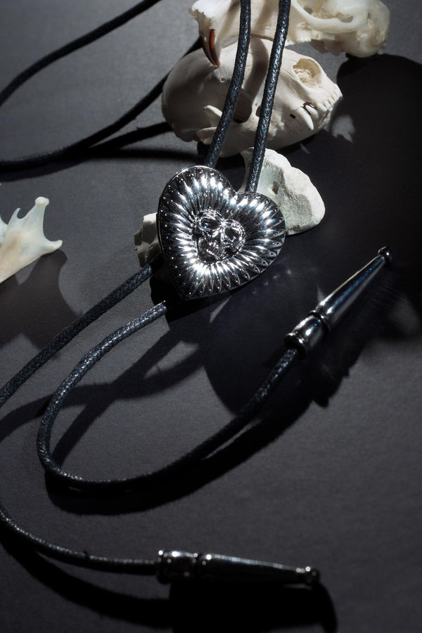 Skull Flower Bolo Tie by KATAKOMB