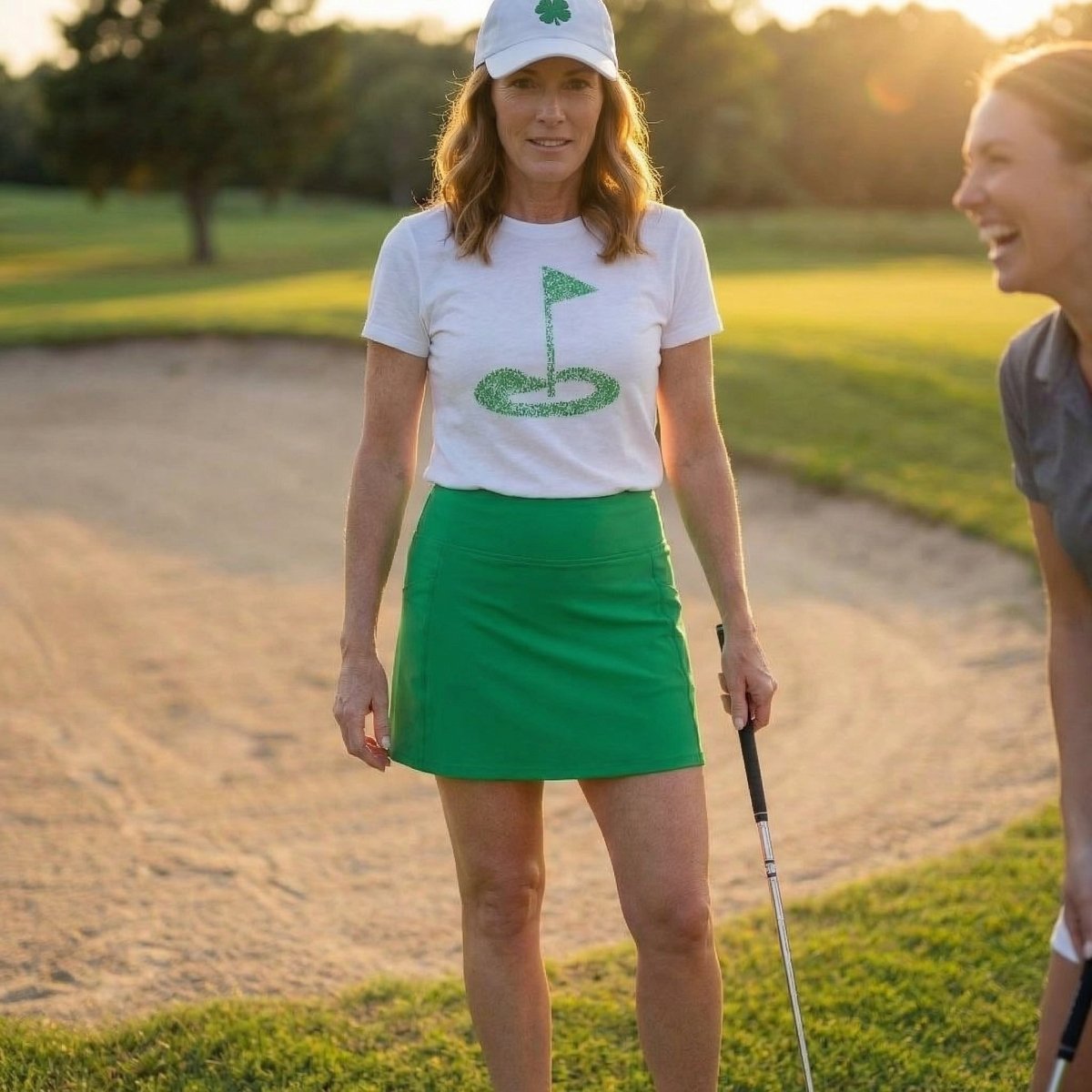 Lucky Green Side Pocket Skirt by Putter Girl