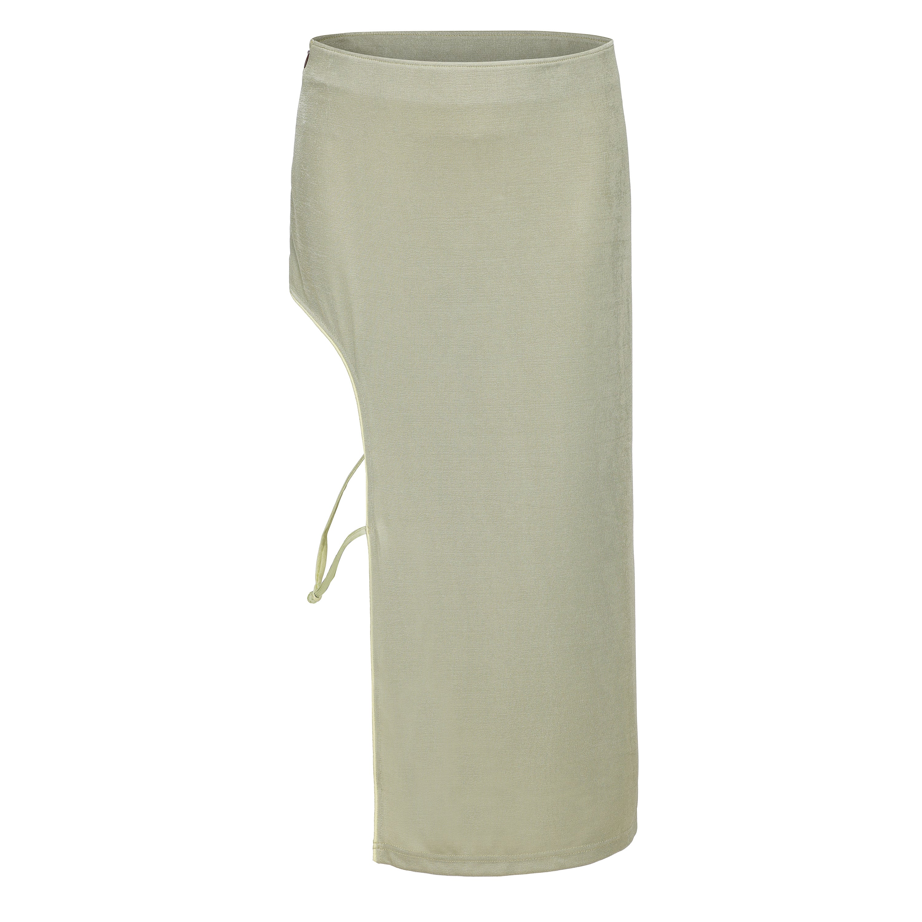 Ni Side Slit Skirt Green by DAWANG