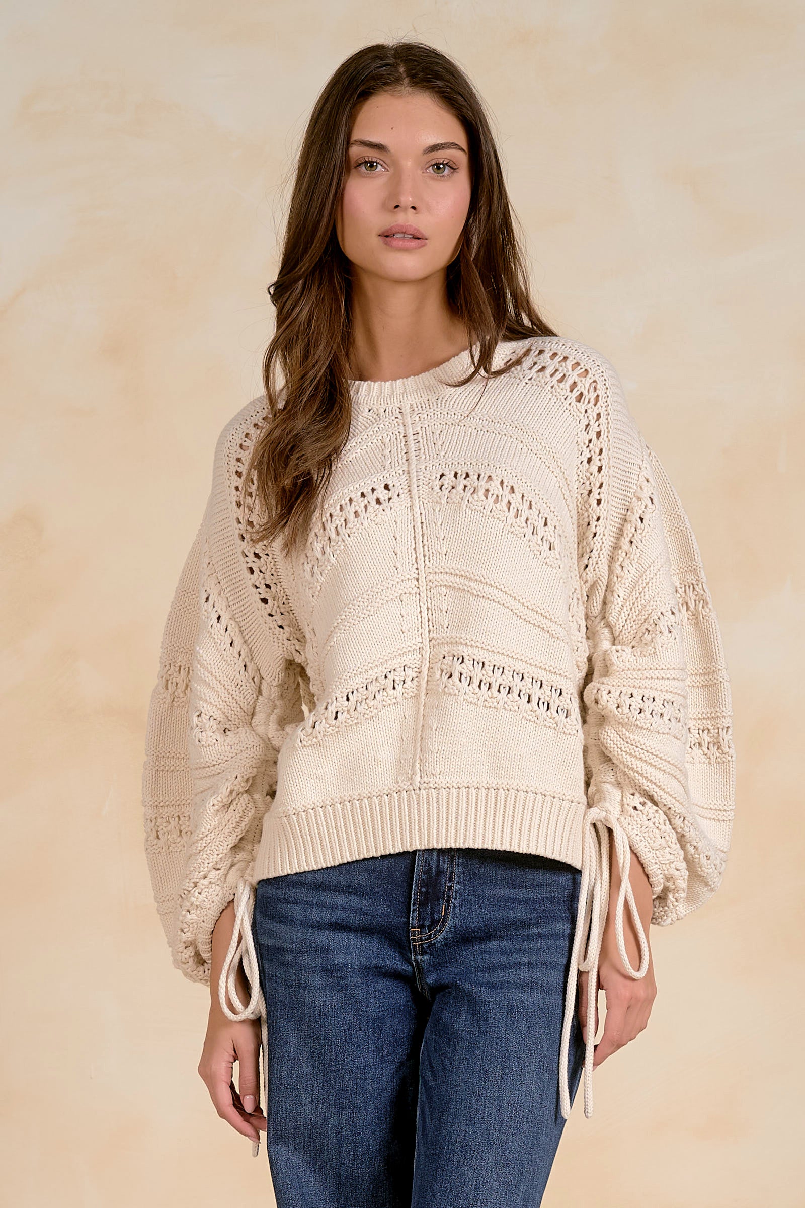 Elan Tie Sleeve Sweater by Sierra Deene