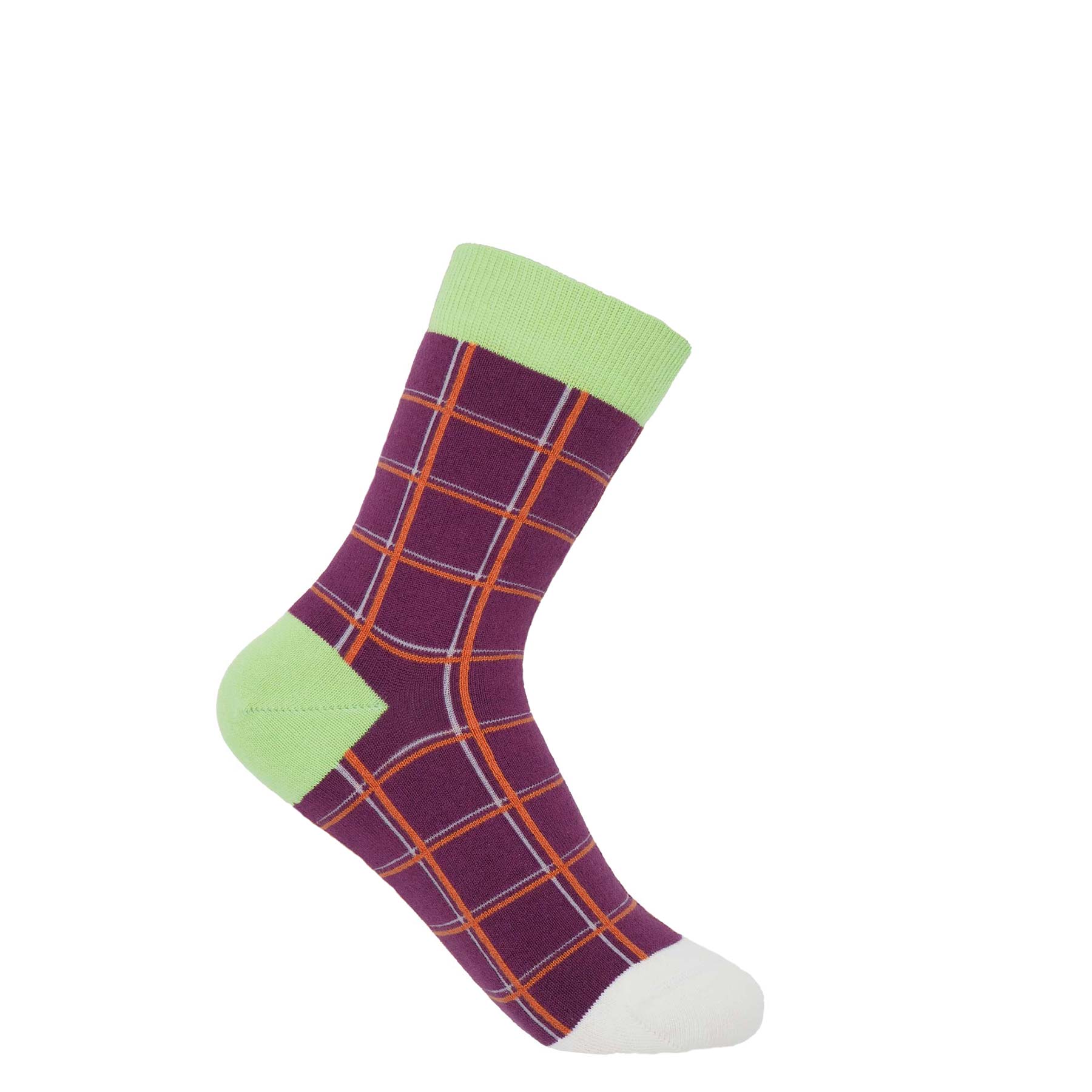 Grid Women's Socks - Purple by Peper Harow