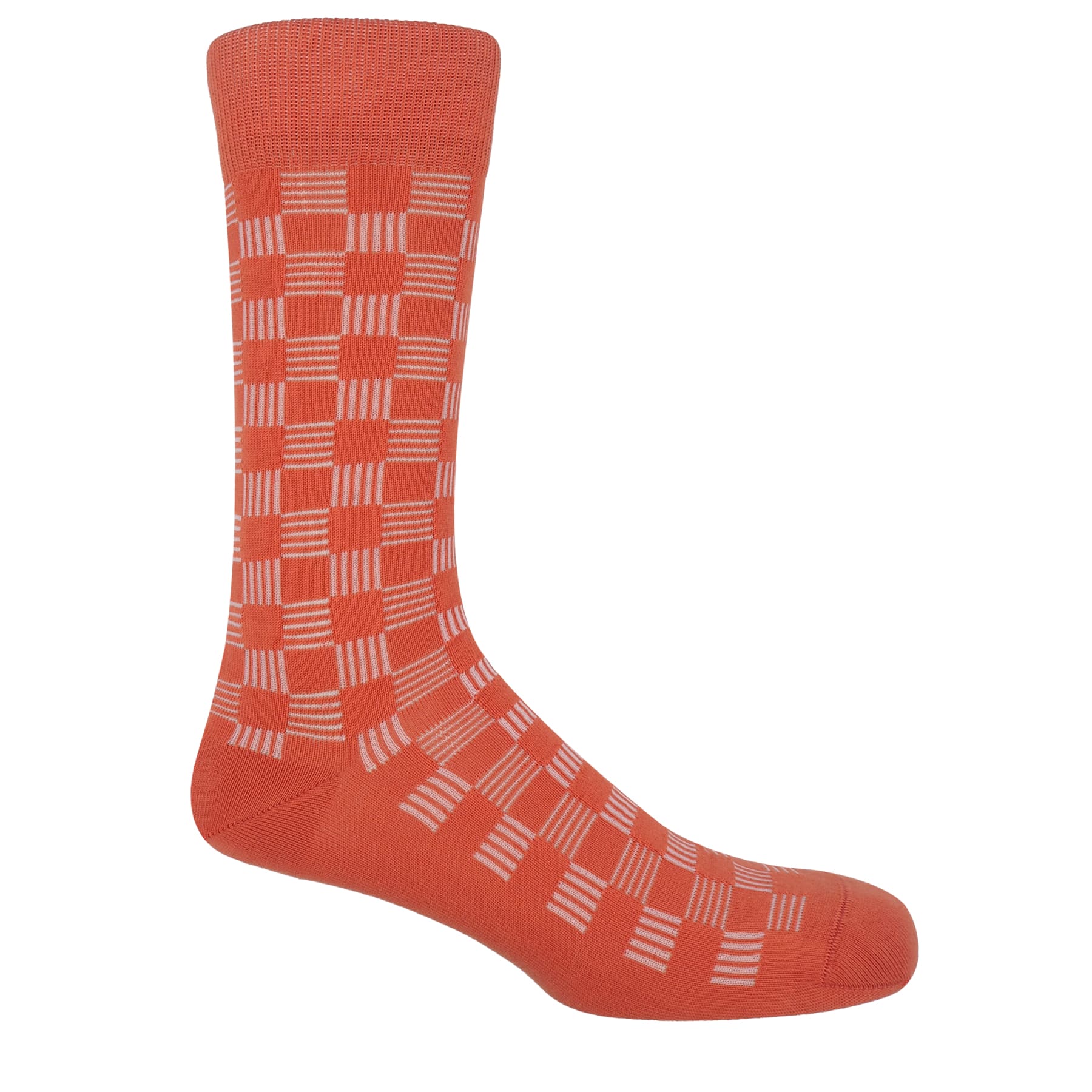 Battenberg Men's Socks - Salmon by Peper Harow