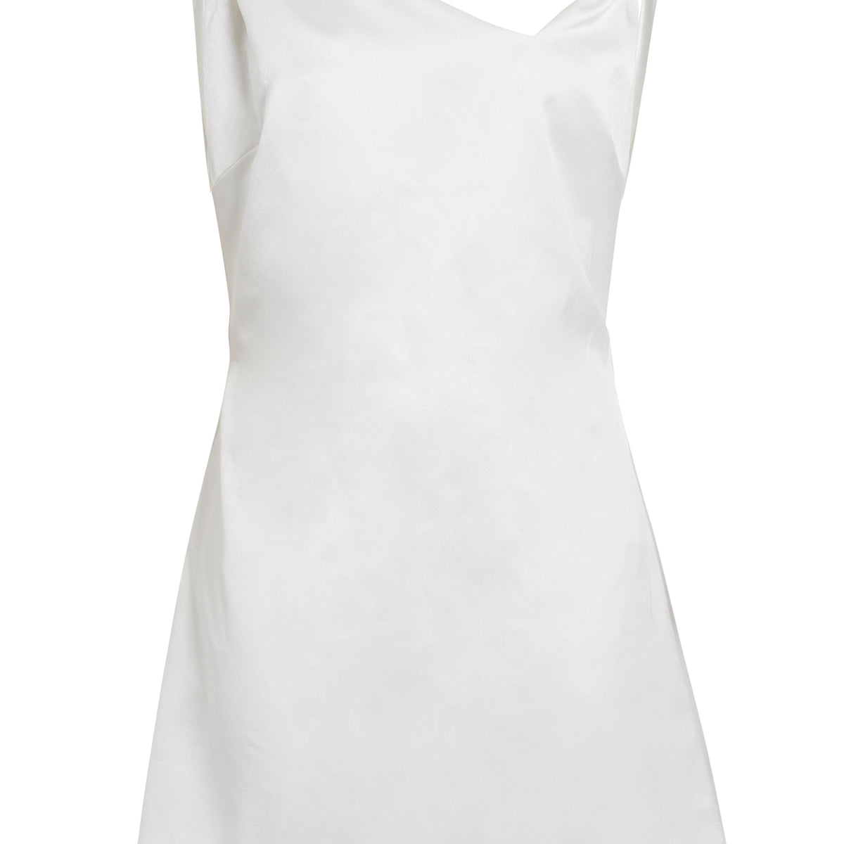 Rosha Backless Mini Dress – Asymmetric Neckline in Ivory By Sarvin by Sarvin