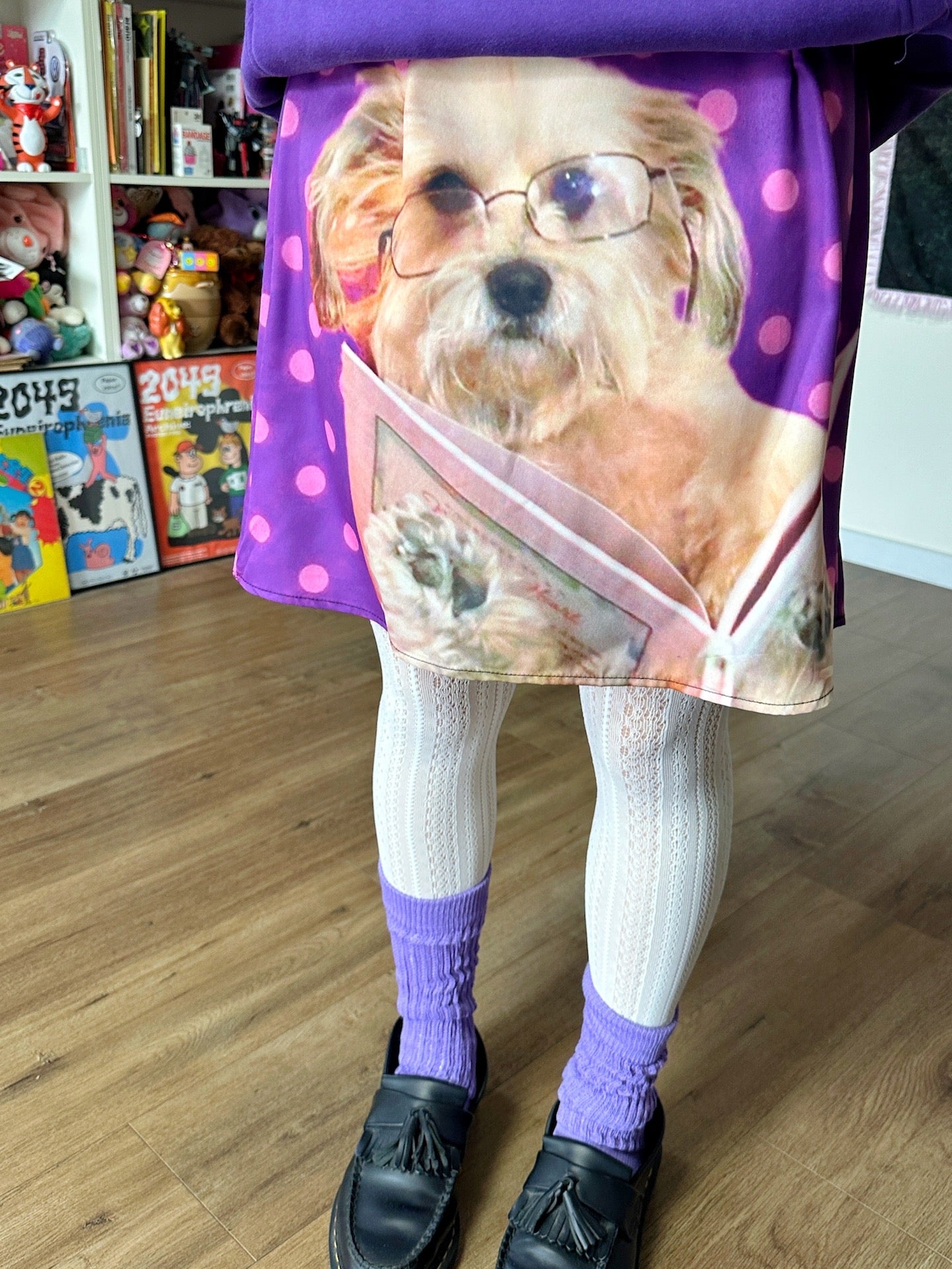 Harajuku Y2K Polka Dot Dog Skirt - bunnybunnygun by Land Decora