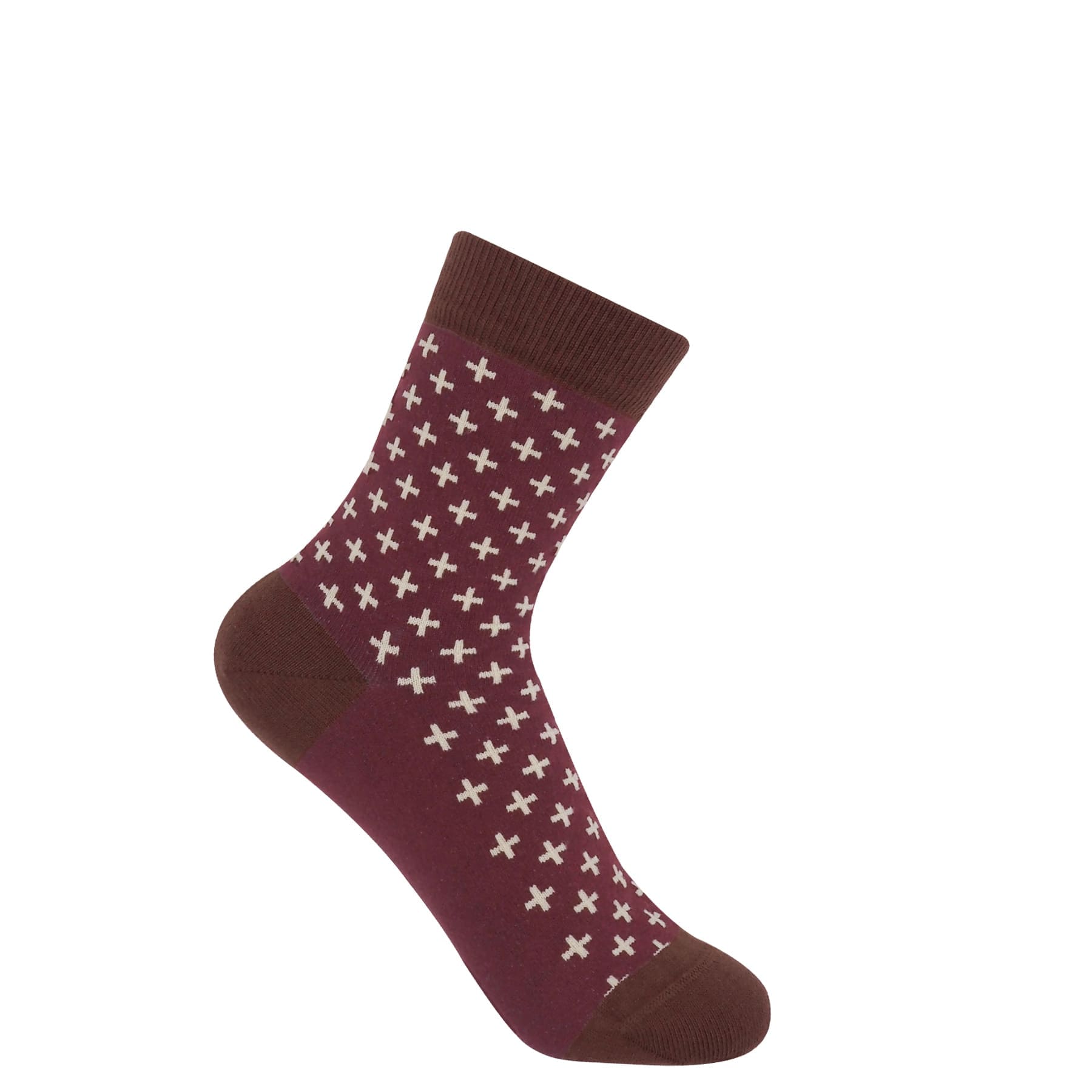 Crosslet Women's Socks - Maroon by Peper Harow