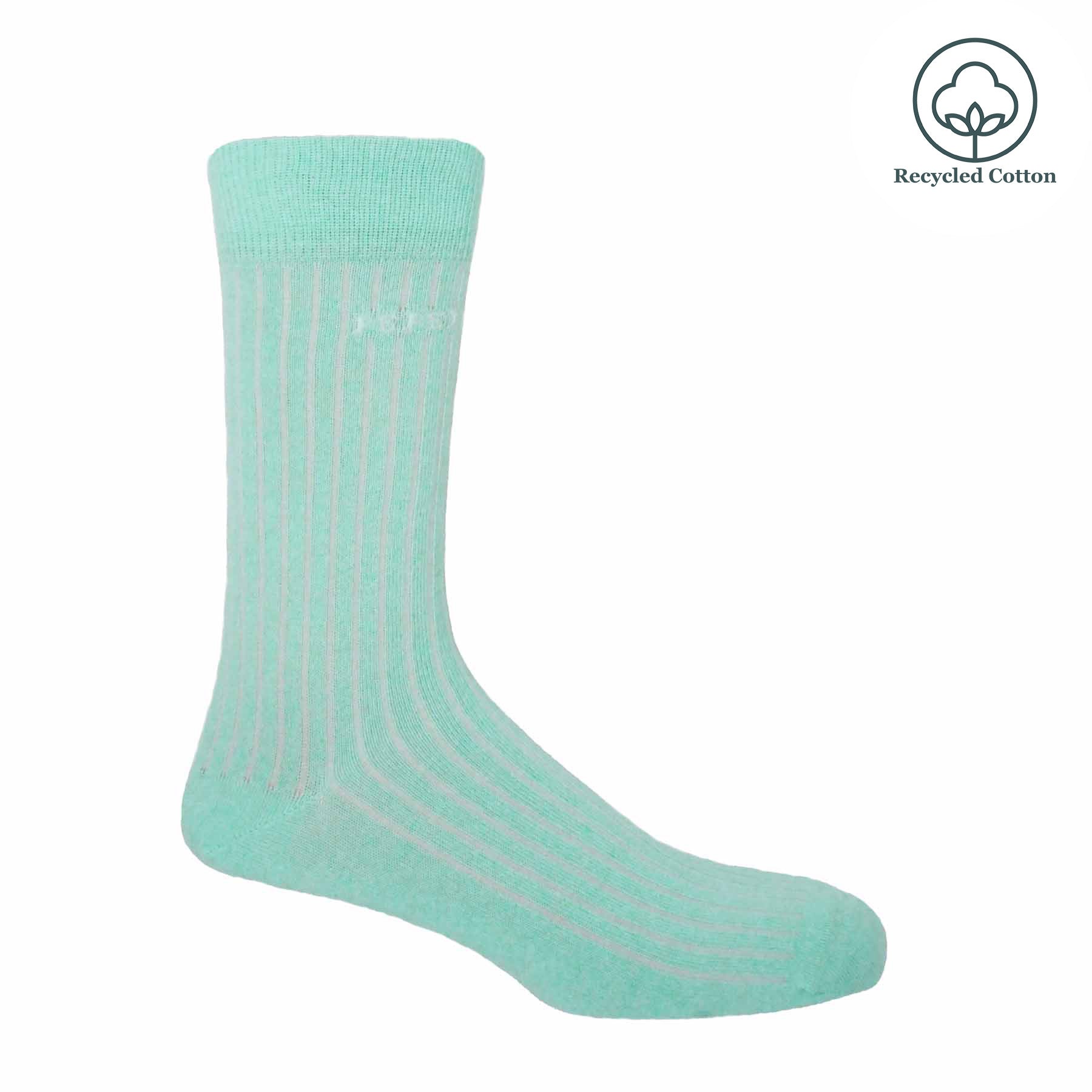 Recycled Ribbed Men's Socks - Light Blue by Peper Harow