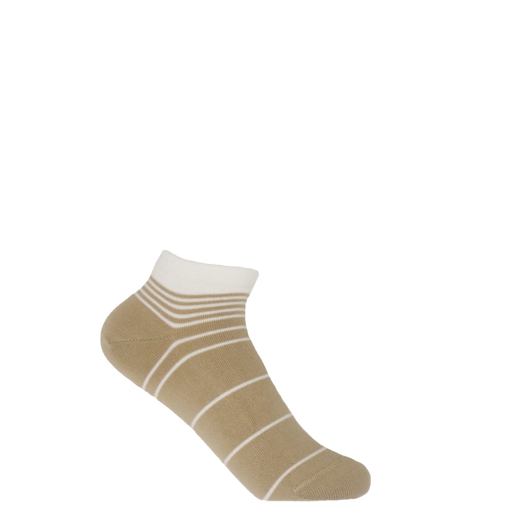 Retro Stripe Women's Trainer Socks - Beige by Peper Harow
