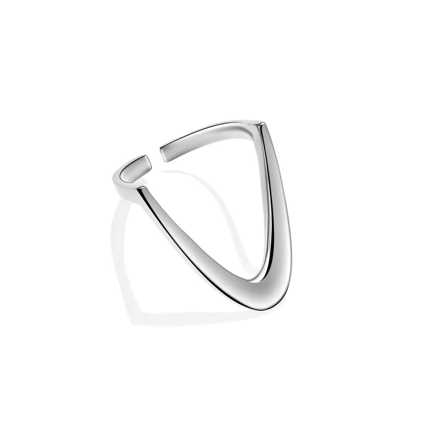 001|V-Shape Knuckle Ring - Futuristic Stackable Jewelry by Outsider Artist