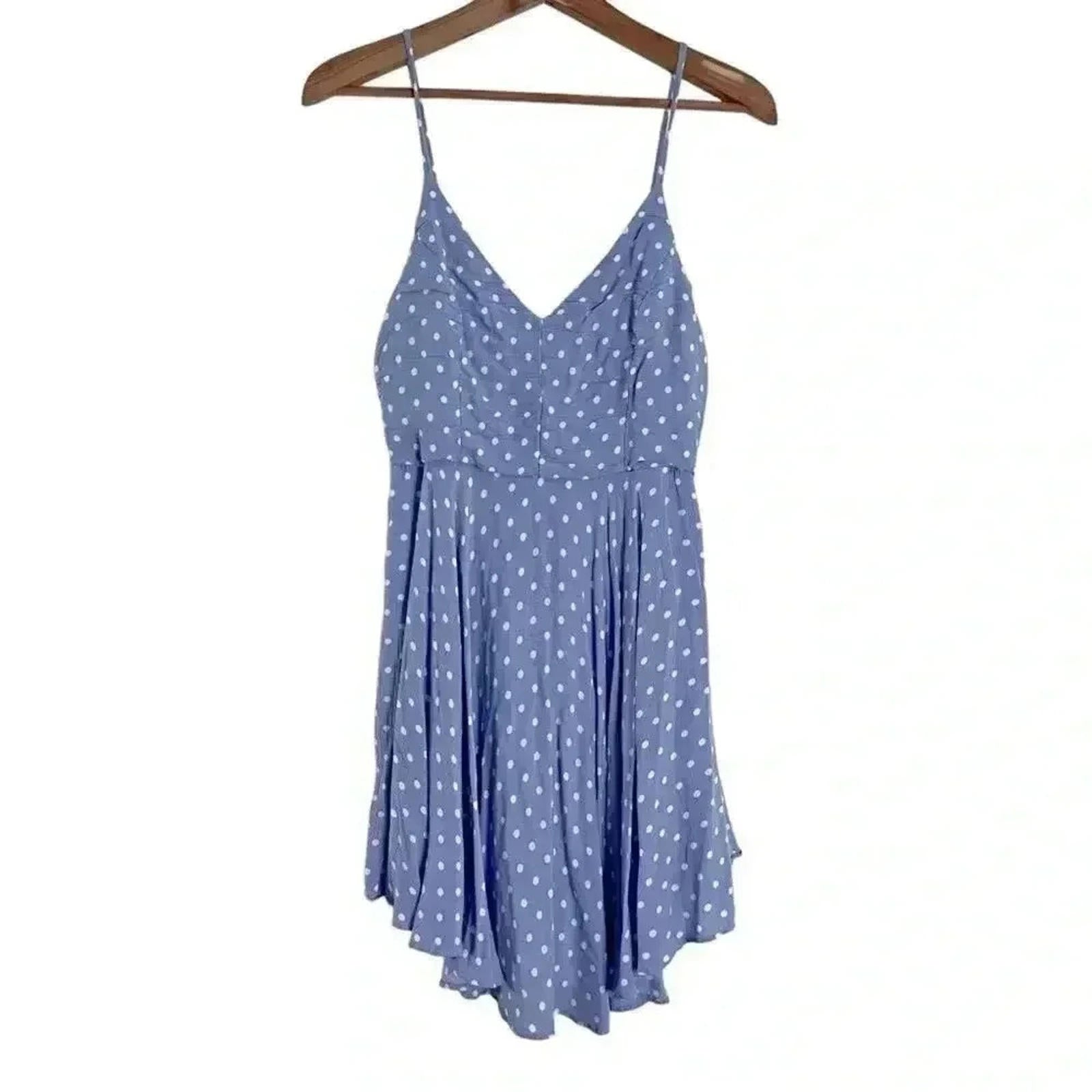 Aqua Blue Polka Dot A Line Dress Women's Size M by Hot Girl Secondhand