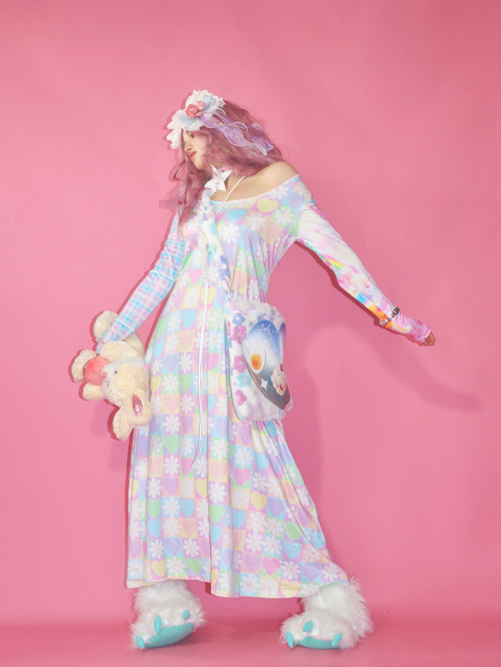 LEERROO Vintage Dress | Long Sleeve Floral Dress | Retro Style Floral by Land Decora