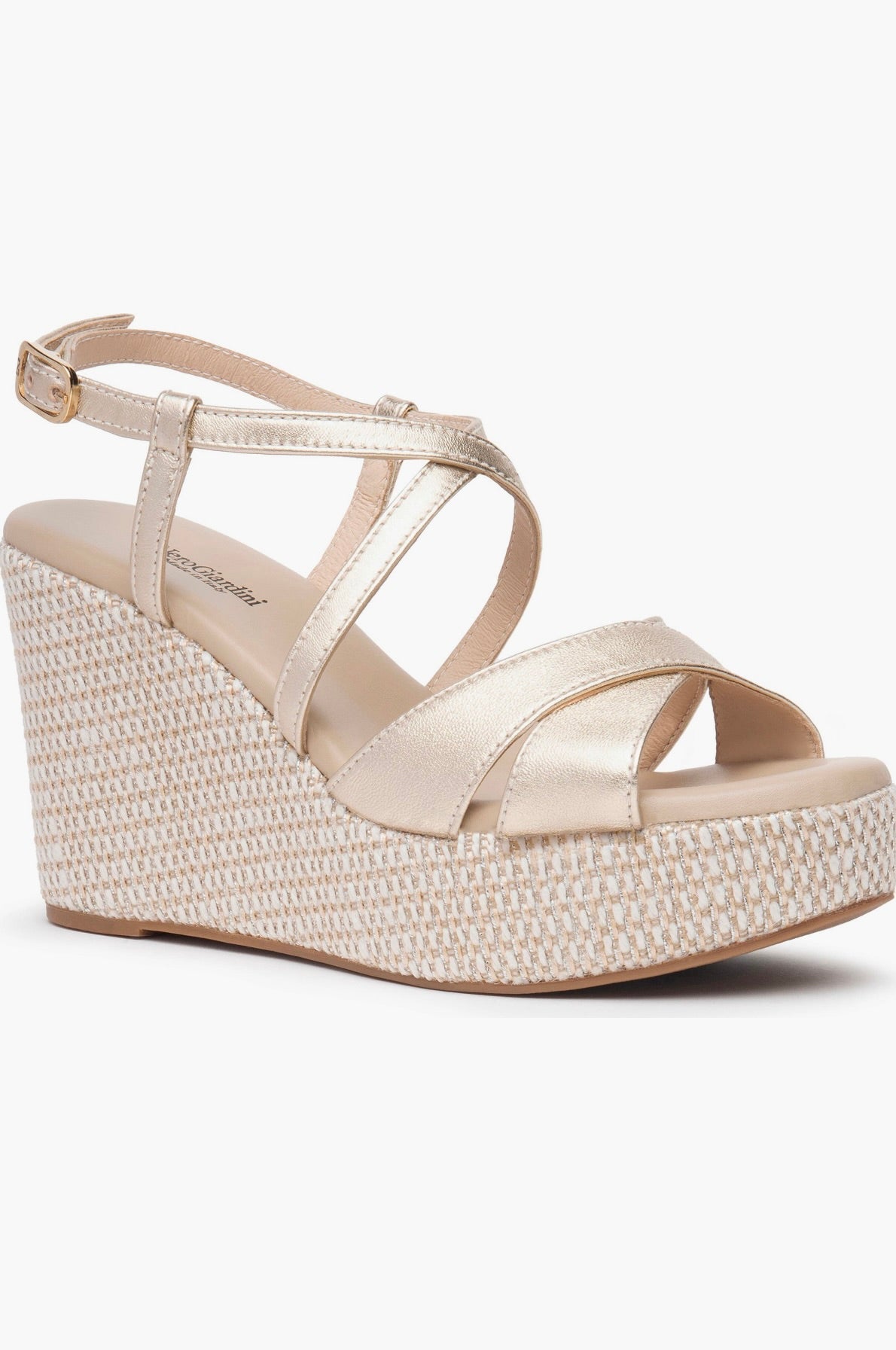 NeroGiardini Strappy Platform Wedge Sandal by Sierra Deene