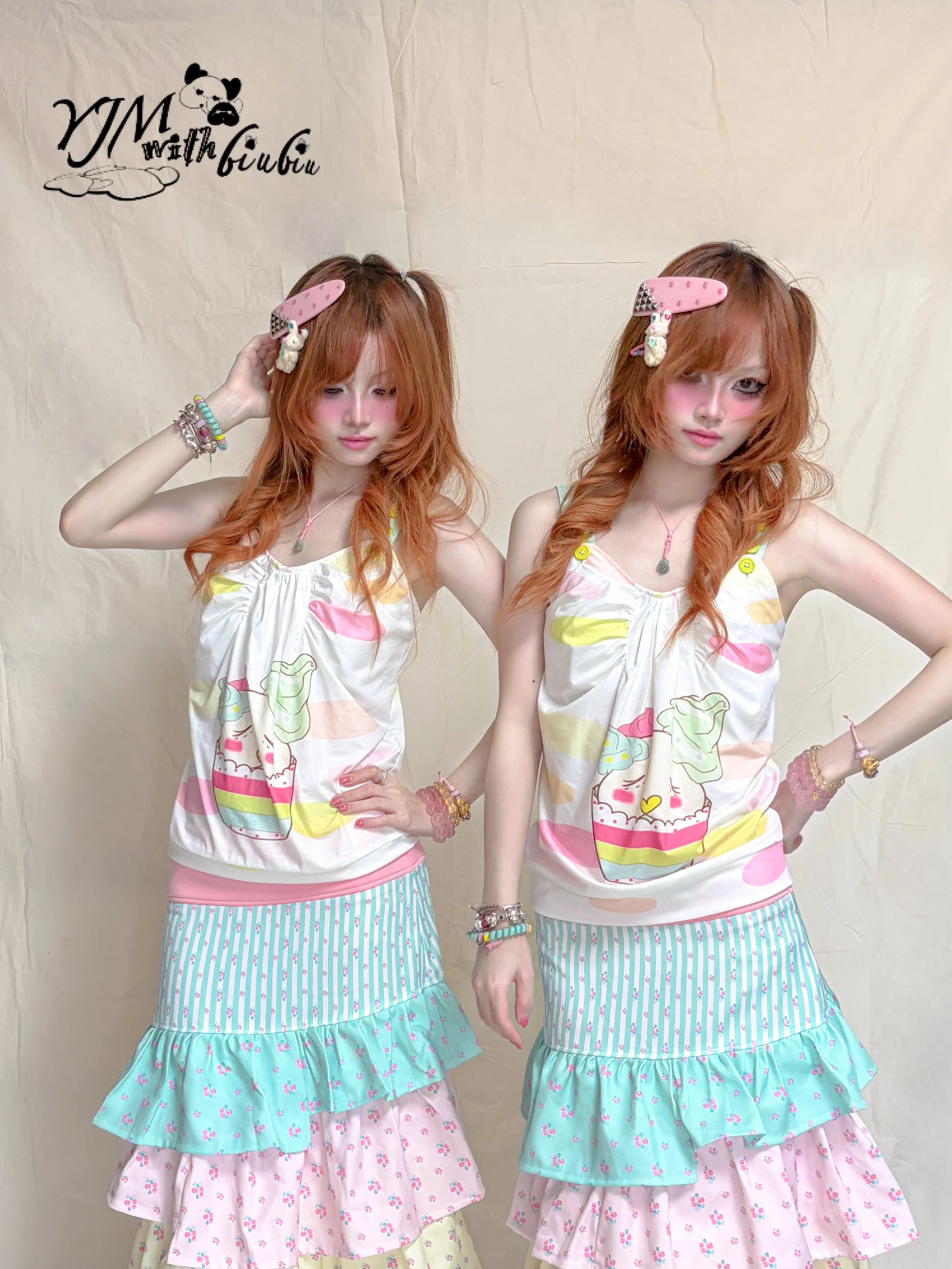 Kawaii Candy Cupcake Cami - YJM with biubiu by Land Decora