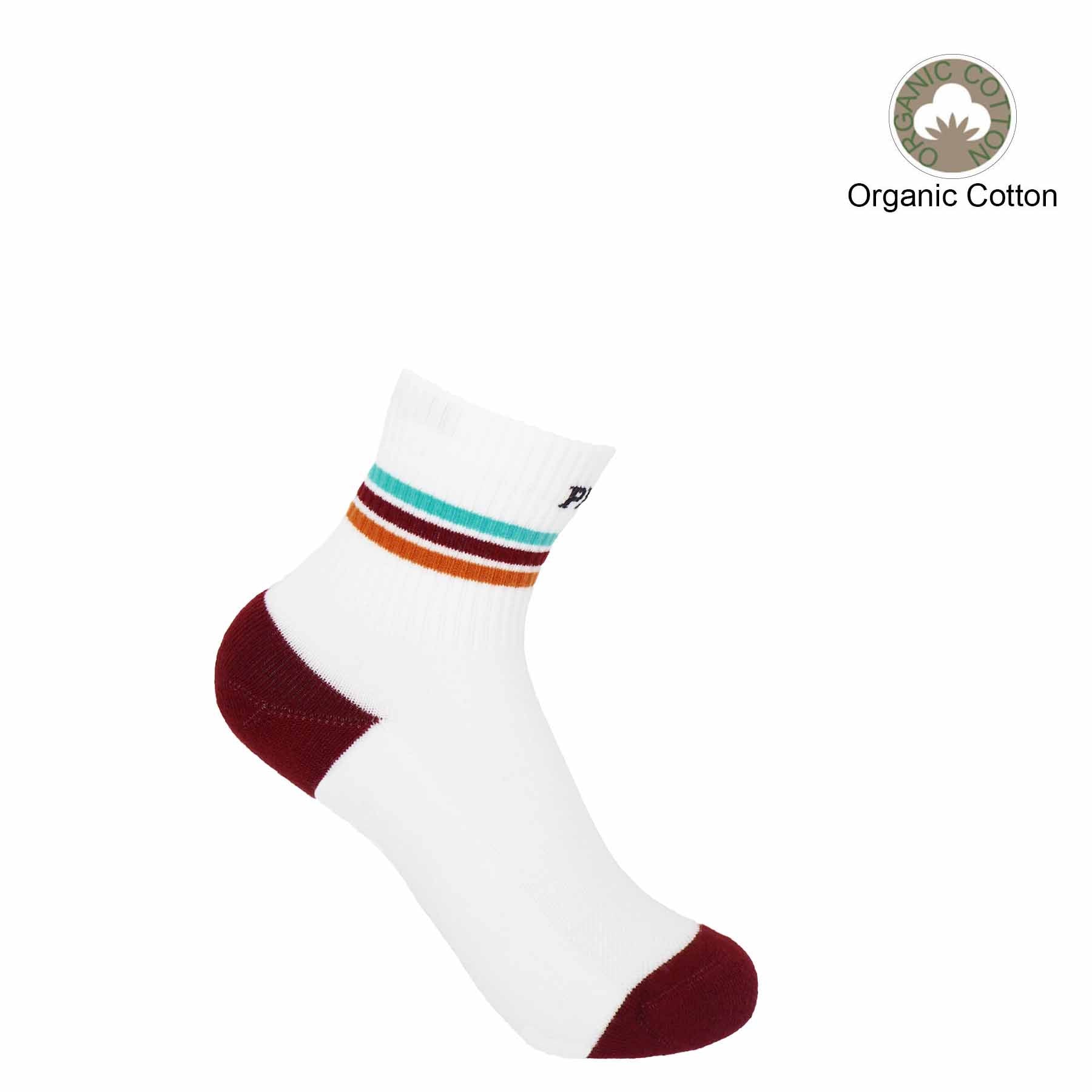 Quarter Crew Organic Women's Sport Socks - White by Peper Harow