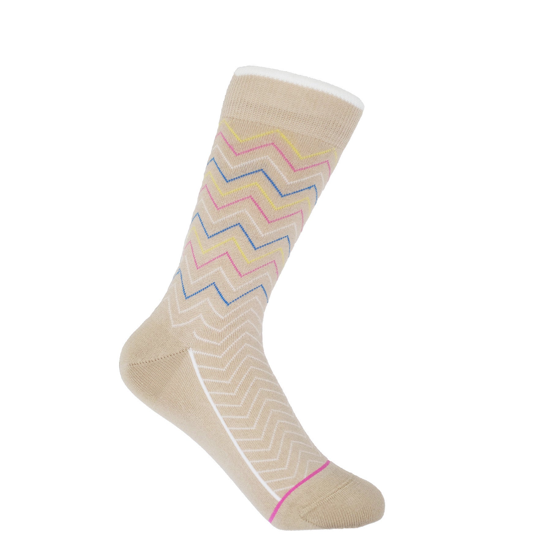 Oblique Women's Socks - Beige by Peper Harow