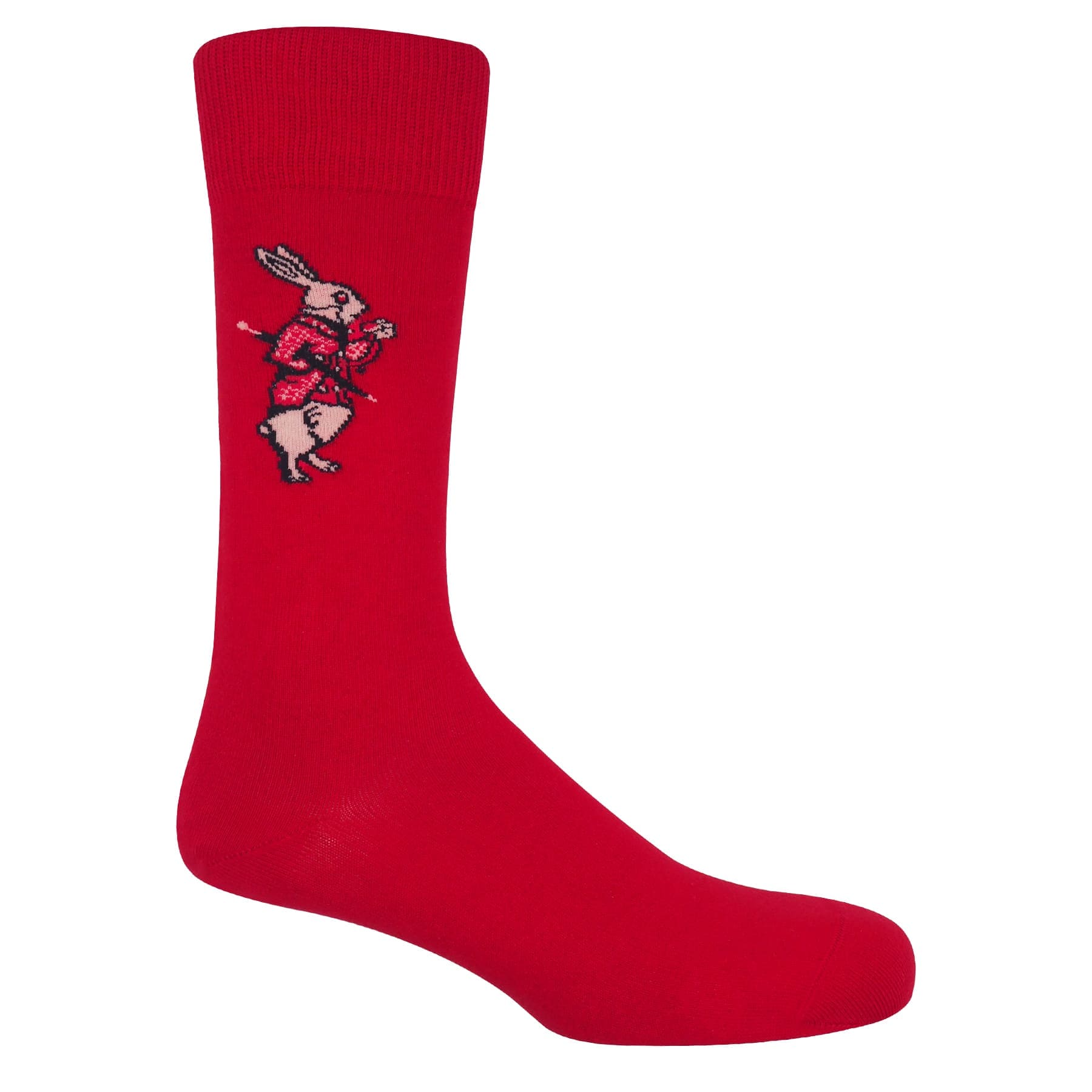 Alice's Adventures In Wonderland Men's Socks - White Rabbit by Peper Harow
