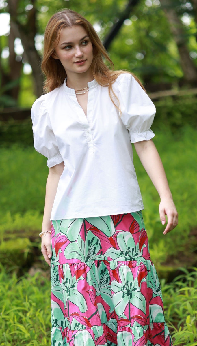 WHITE ISLA TOP by Maude Vivante