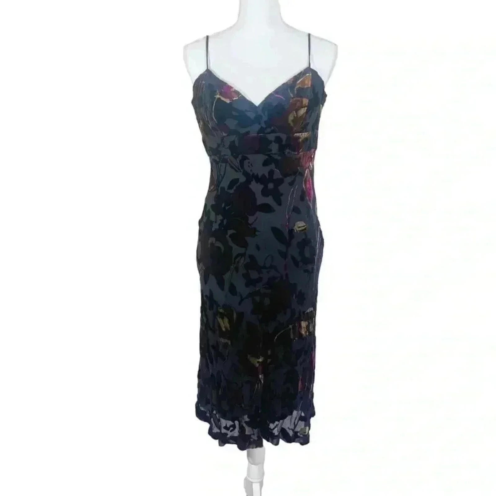 Vintage Jones New York Black Pink Velvet Floral Dress Women's Size 8 by Hot Girl Secondhand