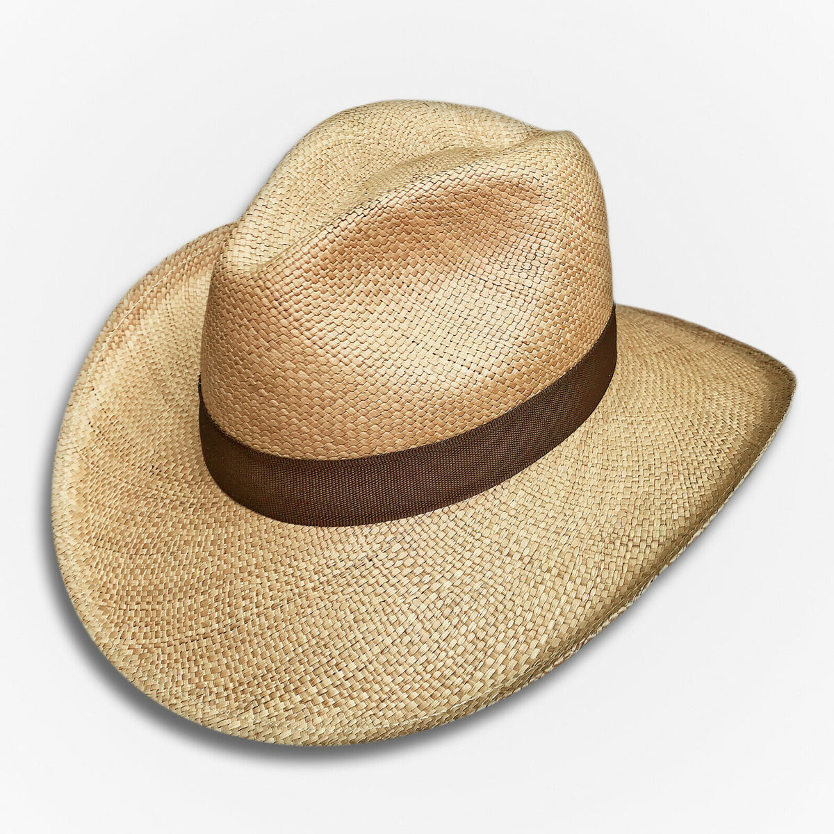 Genuine Cowboy Vaquero Style Panama Hat Handwoven In Ecuador - Large B by ECUALAMA