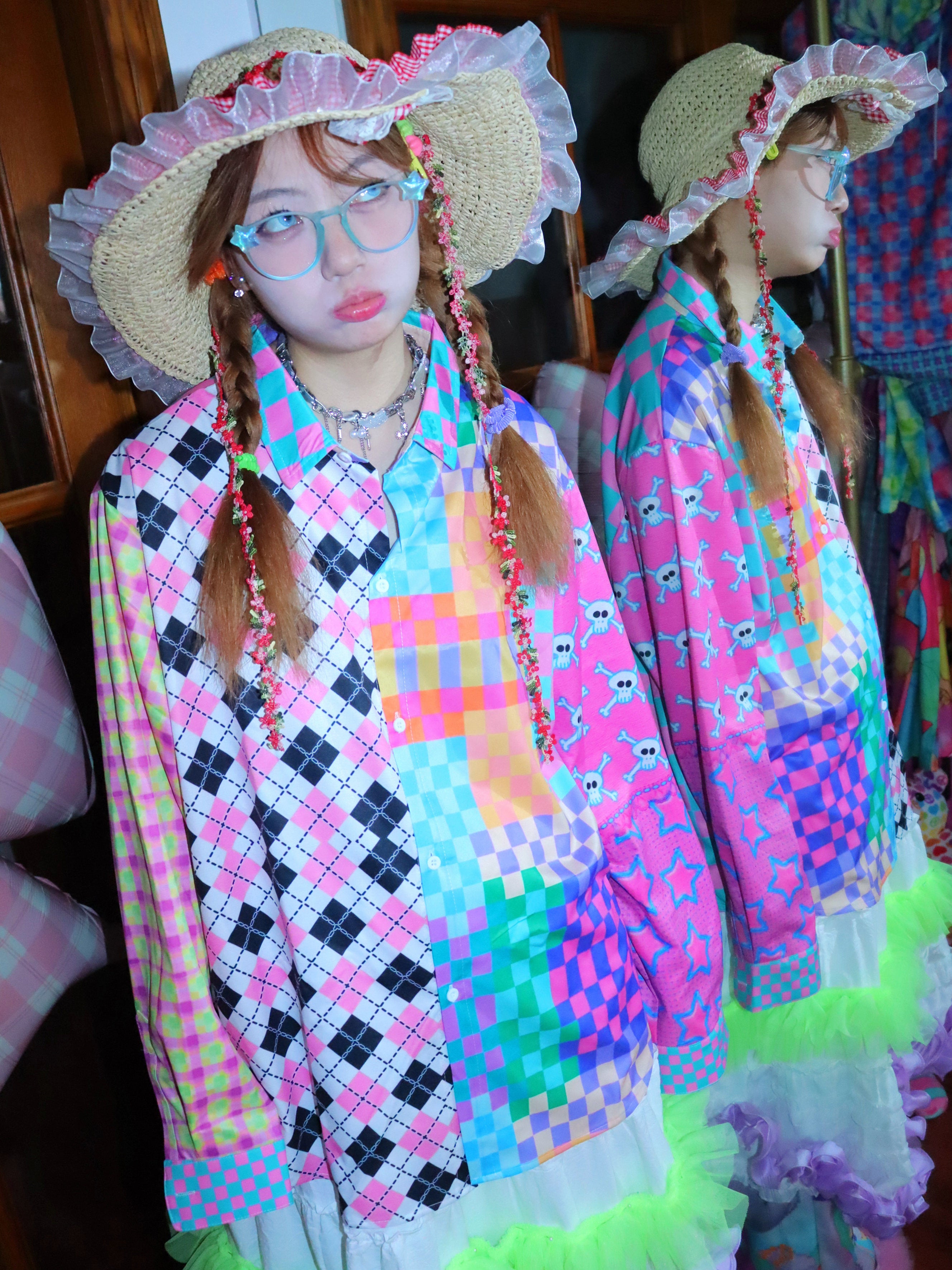 Harajuku Colorblock Shirt - LEERROO by Land Decora