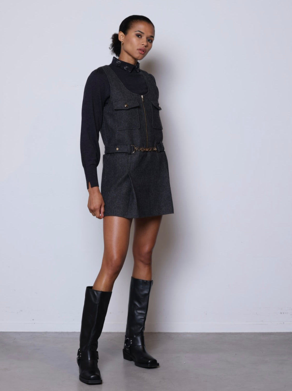 Dream Catcher Victoria Tweed Mini Dress by Sierra Deene