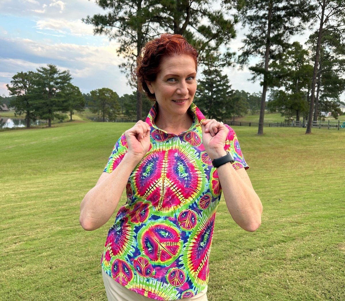Peace, Love, Golf Polo by Putter Girl