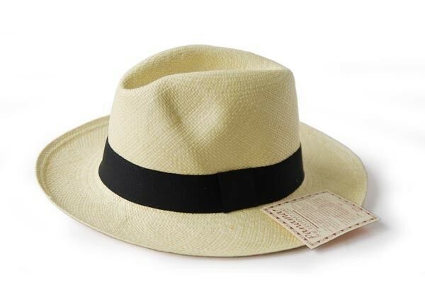 Genuine Classic Fedora Panama Hat Handwoven In Ecuador - White by ECUALAMA