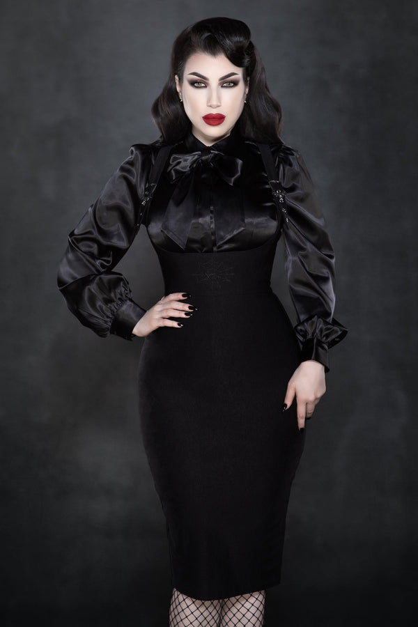 Webbed Suspender Skirt by KATAKOMB