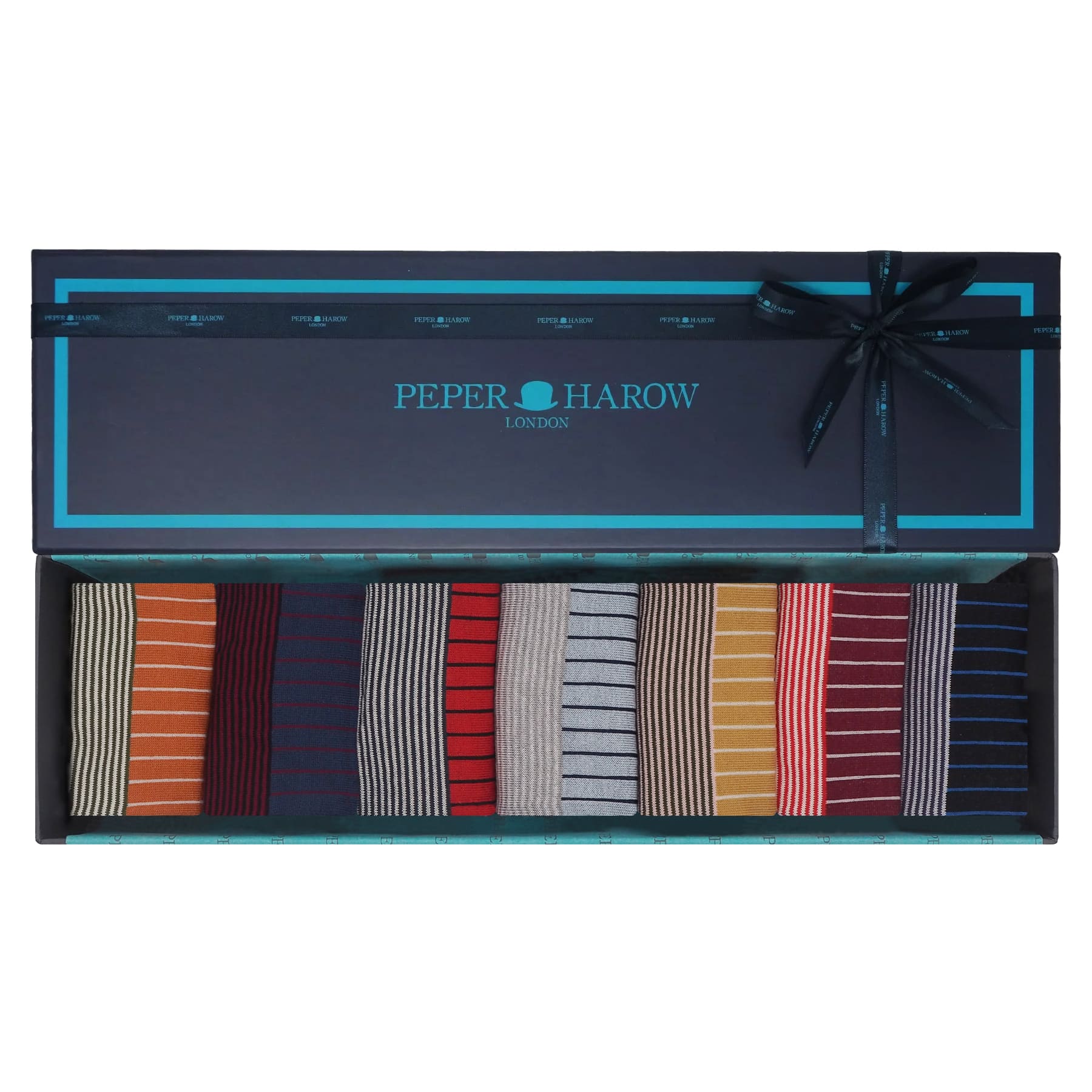 Men's Trainer Socks Gift Box – Oxford Stripe by Peper Harow
