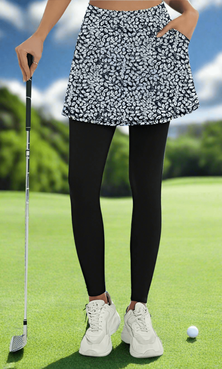 Tea Leaf Skirted Leggings by Putter Girl