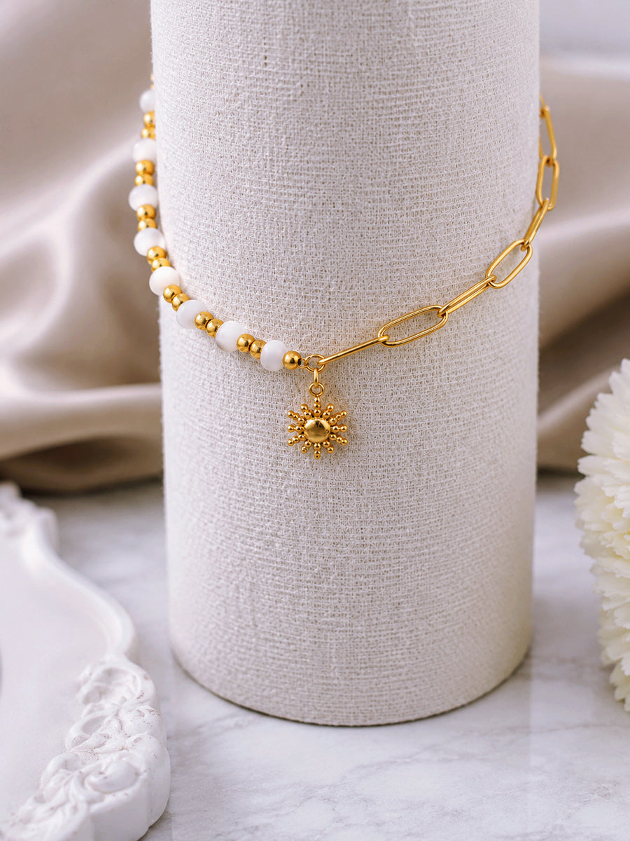 SOLSTICE CHARM BRACELET (HANDMADE, WATERPROOF & 18K GOLD PLATED) by RAËLIV