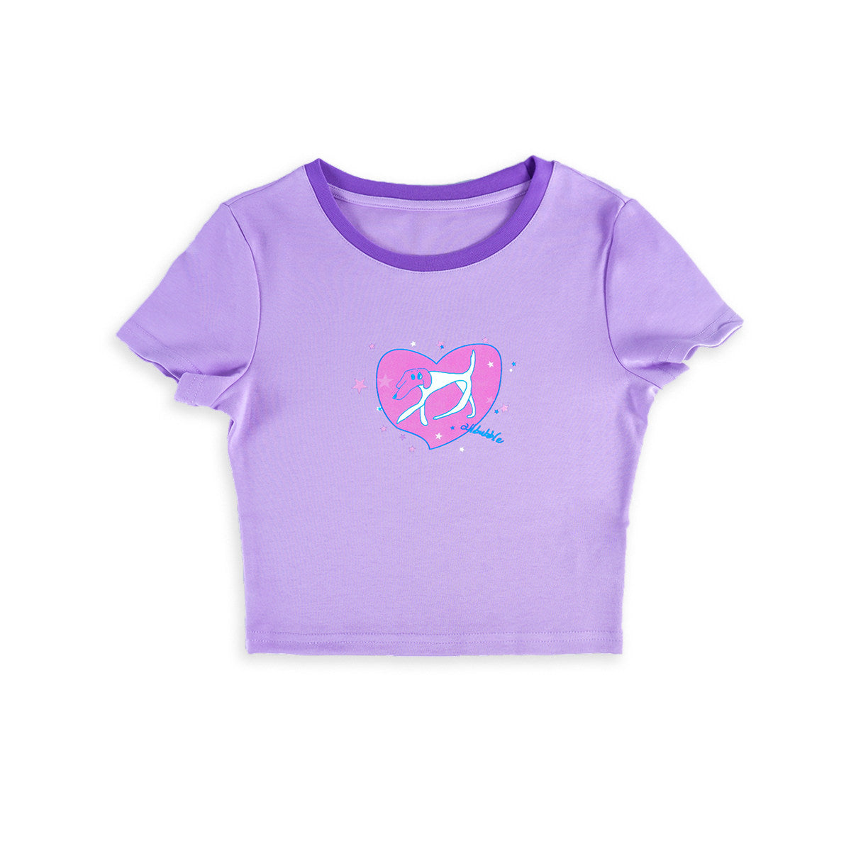 Puppy Print Baby Tee | Kawaii Y2K Graphic T Shirt by Land Decora