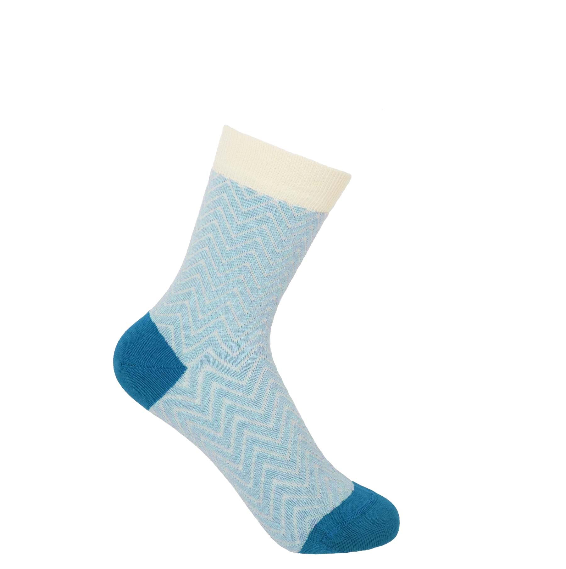 Zigzag Women's Socks - Blue by Peper Harow