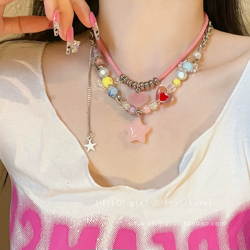 Decora Kei GIRL INSTITUTE Star Necklace | Harajuku Accessories by Land Decora