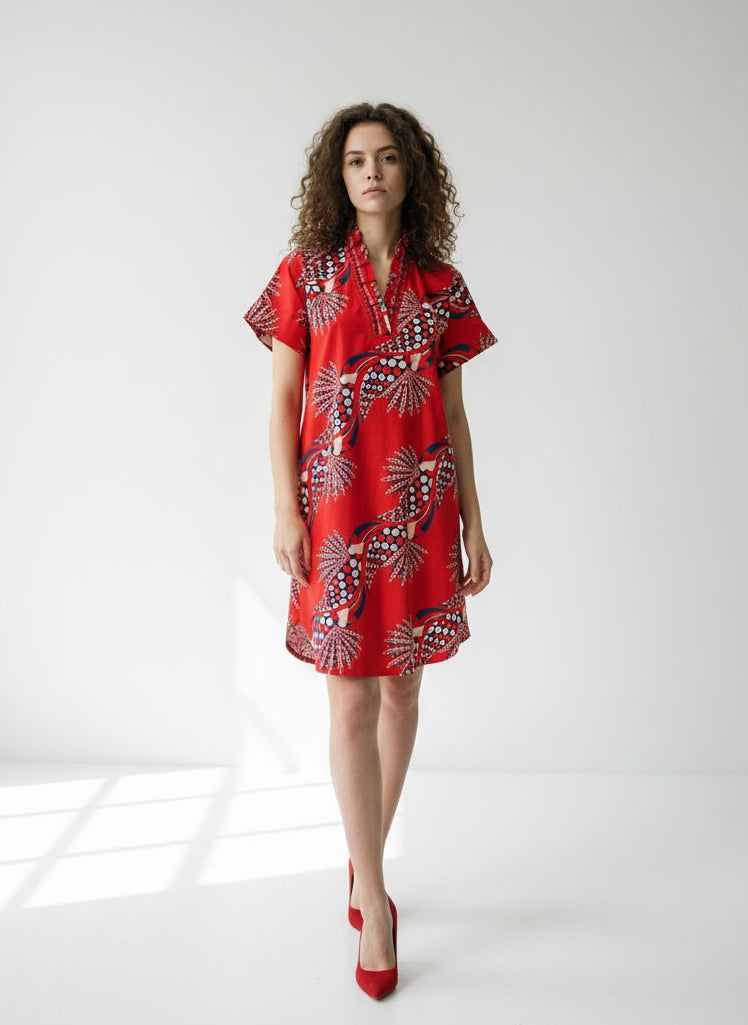 CRIMSON ASCENT ALANA DRESS by Maude Vivante