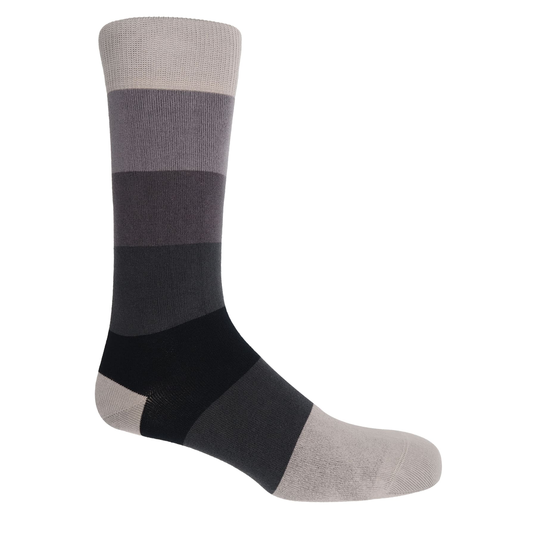 Block Stripe Men's Socks - Ash by Peper Harow