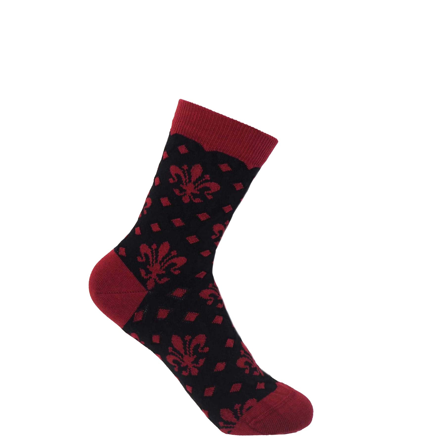Fleur De Lis Women's Socks - Black by Peper Harow