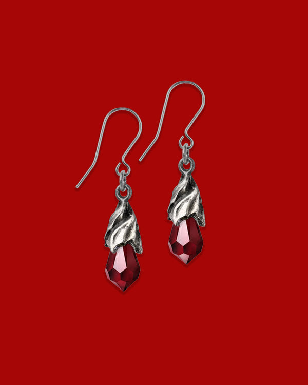 Empyrean Tear Earrings - Red by KATAKOMB