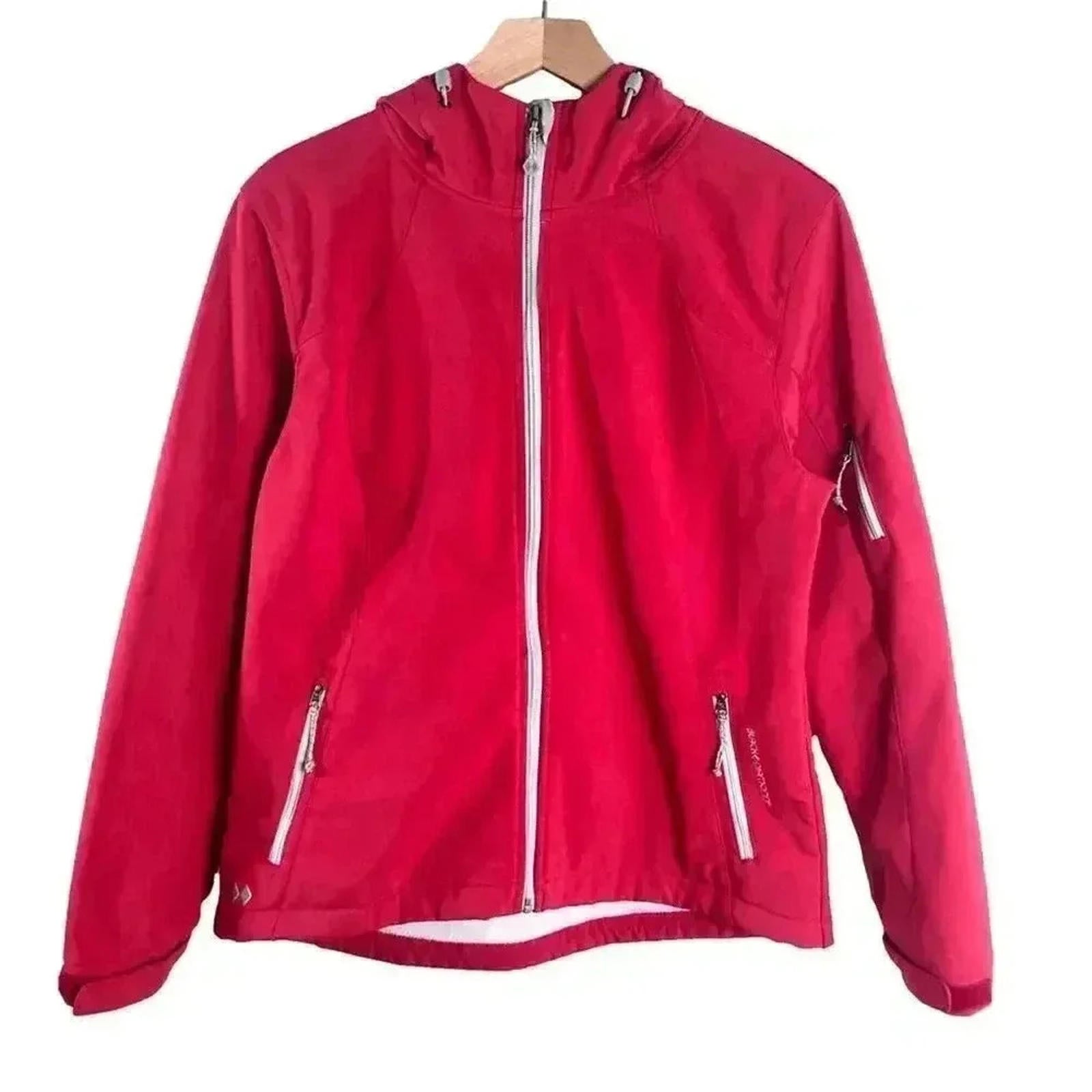 Black Diamond Hooded Softshell Red Jacket by Hot Girl Secondhand