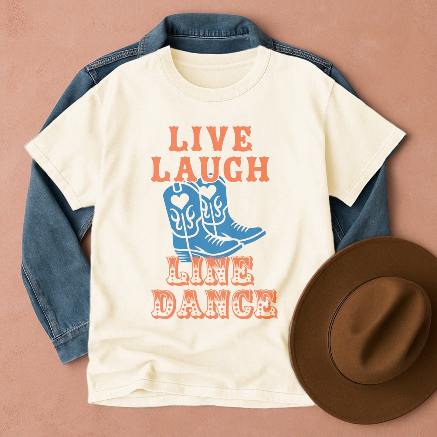 Live, Laugh, Line Dance T-Shirt by DILLO Outfitters