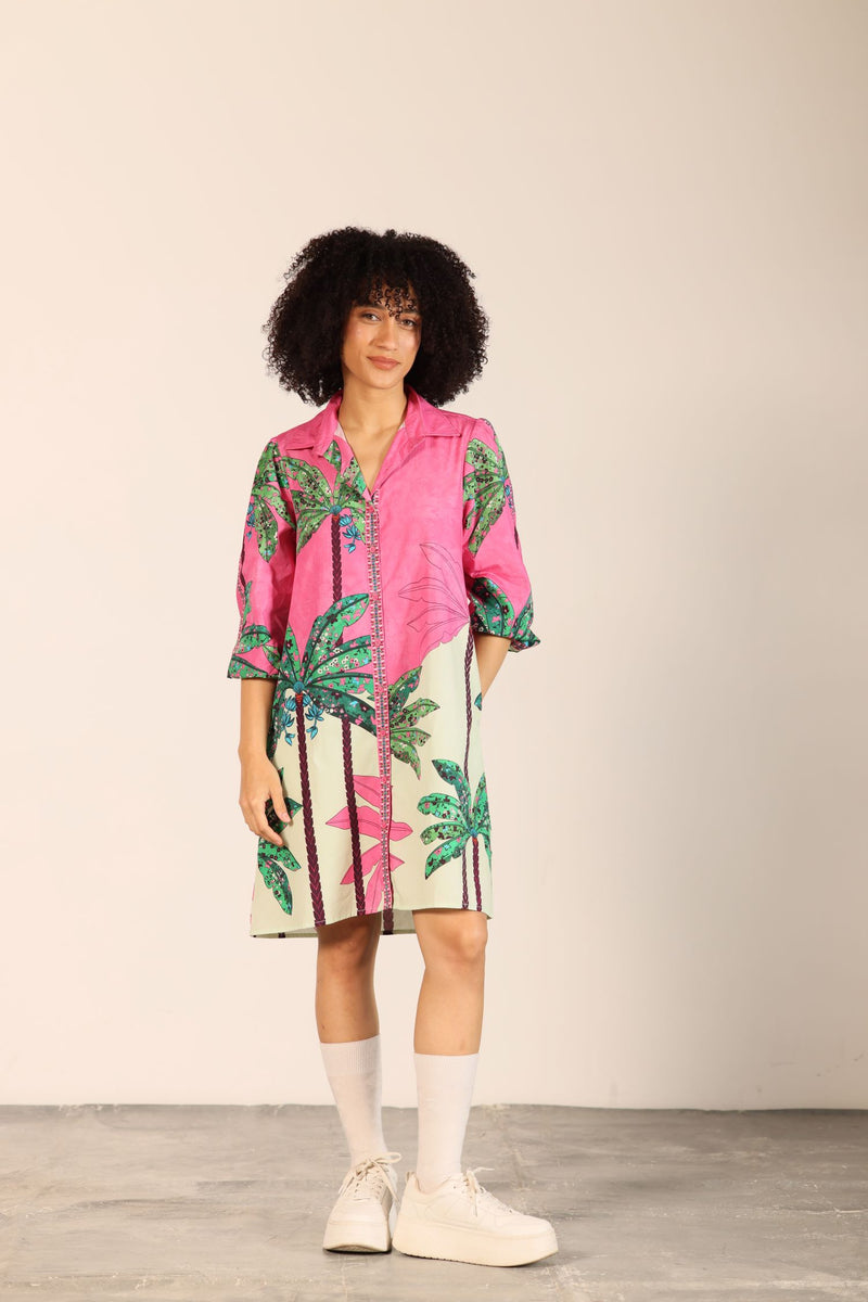 PINK TROPICS AVA DRESS by Maude Vivante