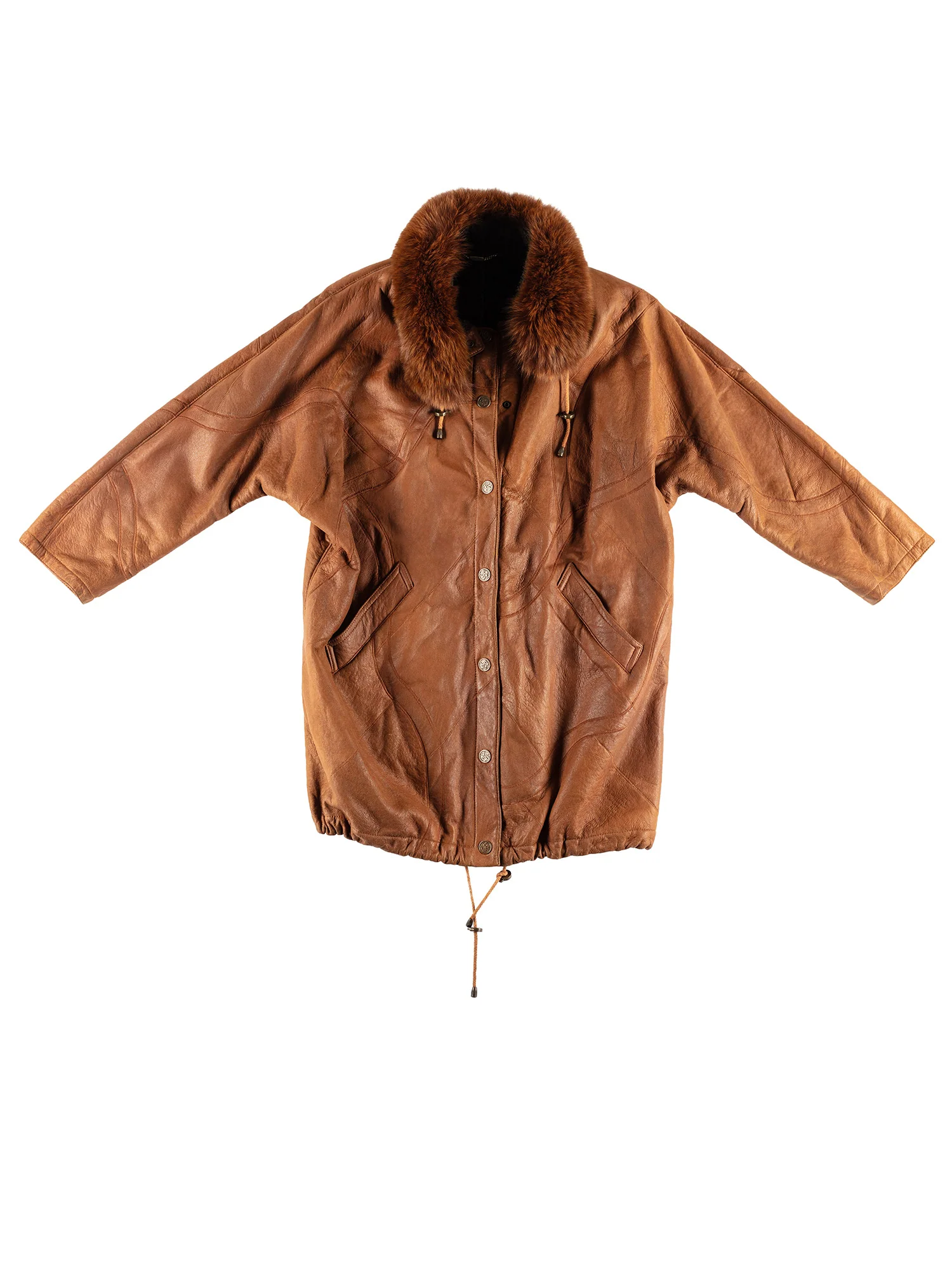 Vintage 80's Women Sheepskin Coat in Brown by Northern Grip