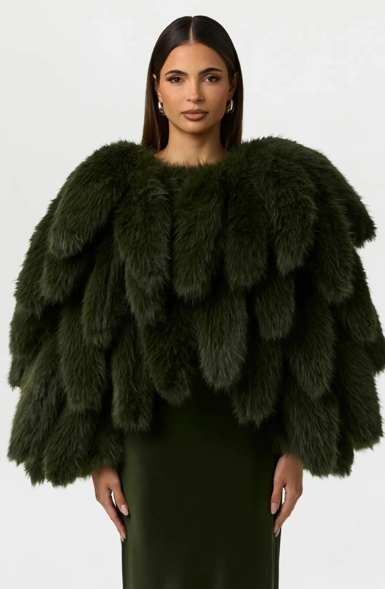Naked Wardrobe Faux Foxtail Cropped Jacket by Sierra Deene