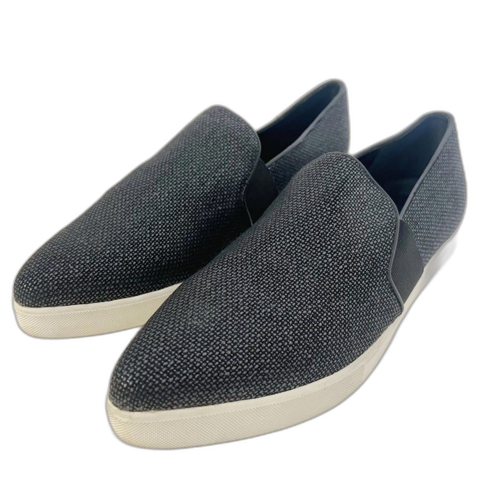 Vince Blair Sneakers Black Leather Woven Slip On Pointed Toe Women's S by Hot Girl Secondhand