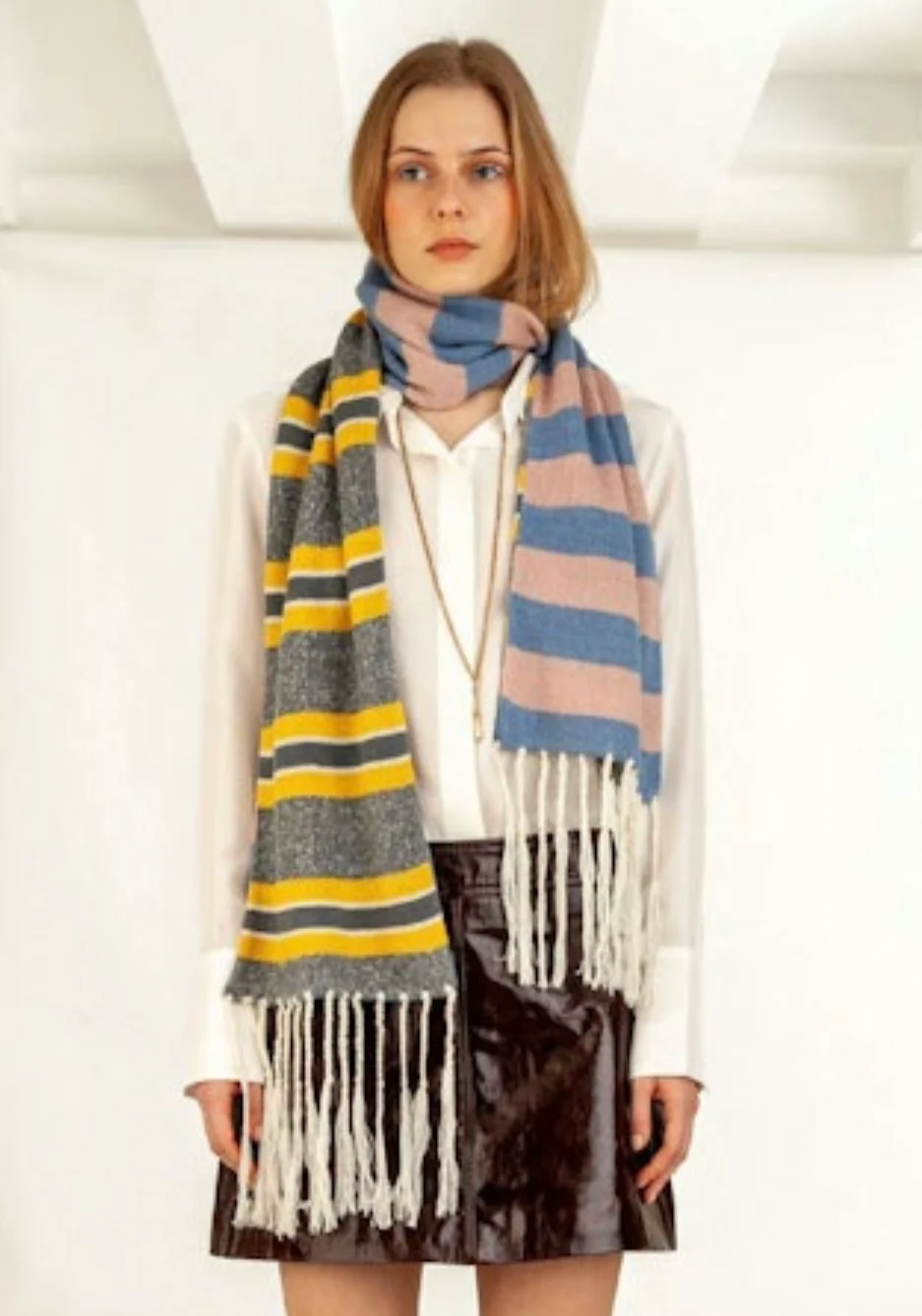 Happy Sheep Happy Hug Fringed Scarf by Sierra Deene