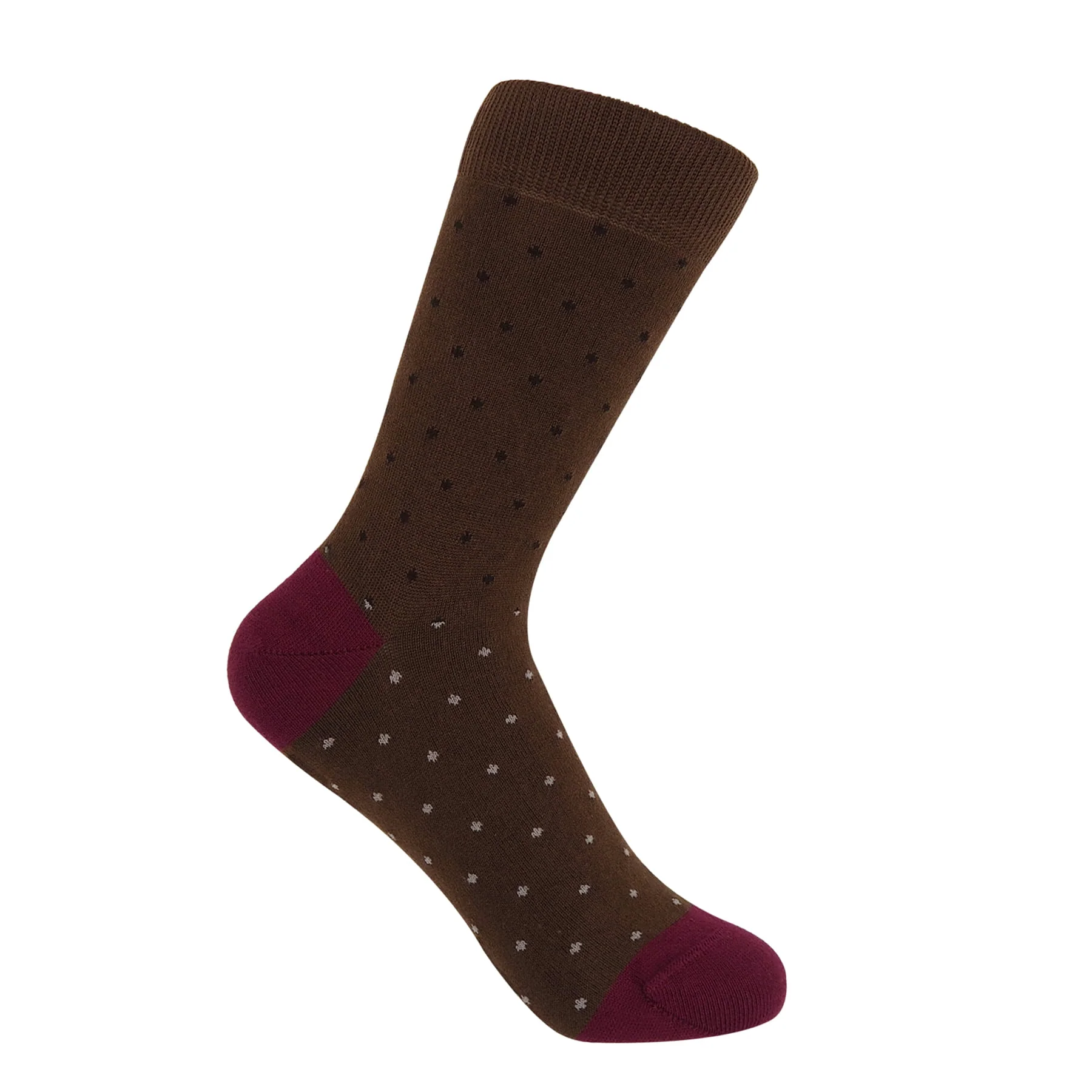 Pin Dot Women's Socks - Brown by Peper Harow