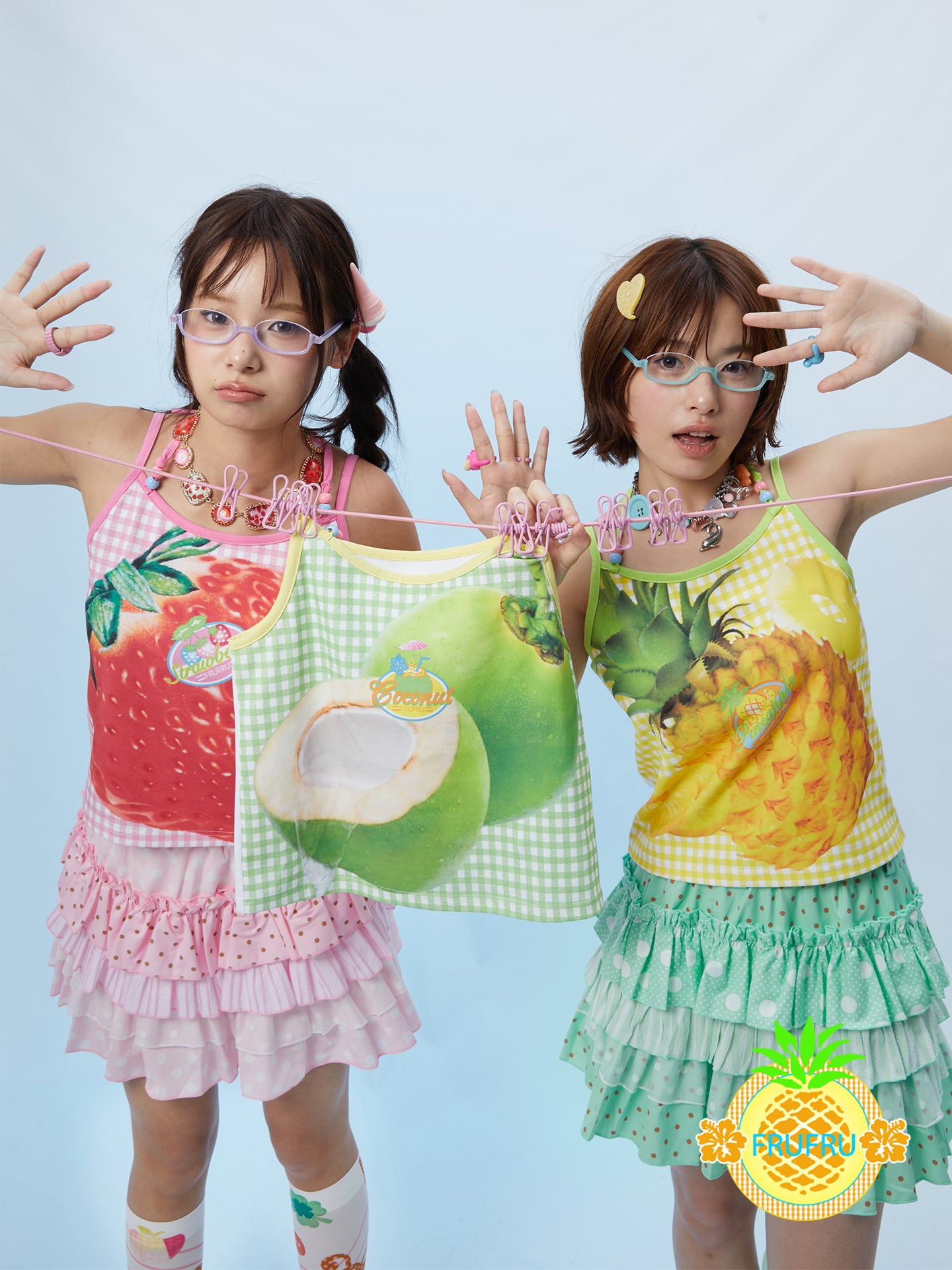 Frufru Fruity Girl Camisole Top | Japanese Kawaii Cotton Tank by Land Decora