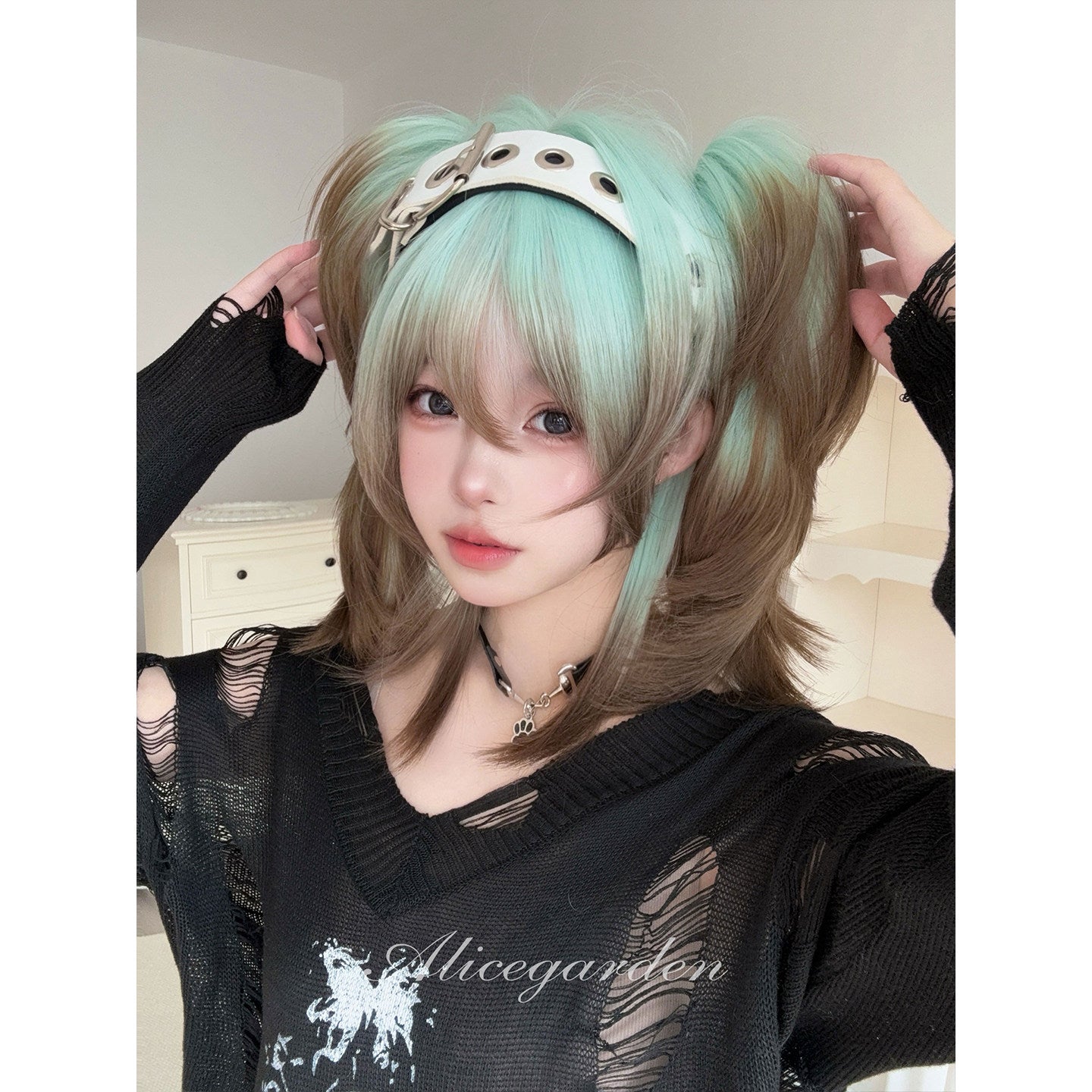 Mint Twin Tail Lolita Wig - Alice Garden by Land Decora