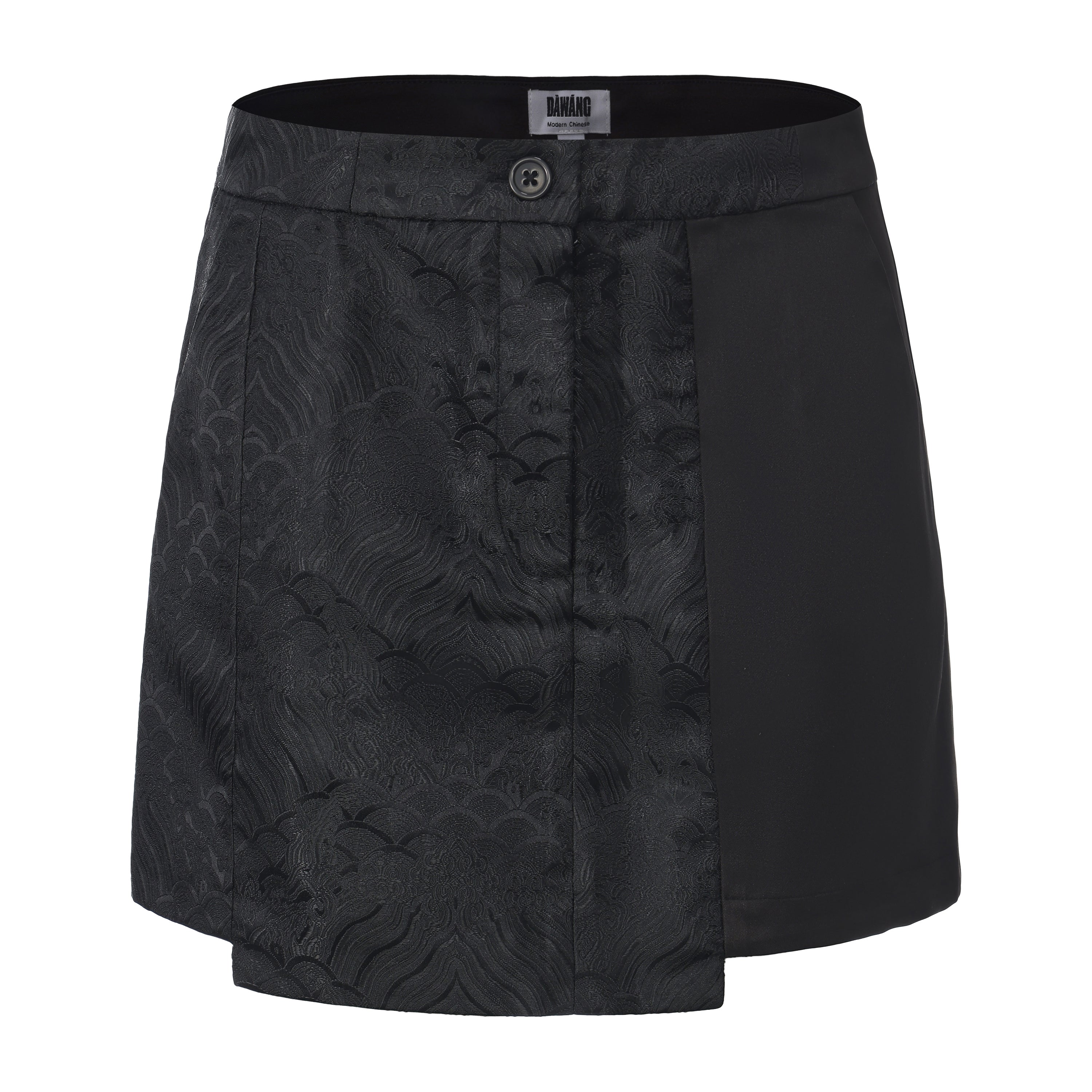 Dan Brocade Patch Mini Skirt by DAWANG