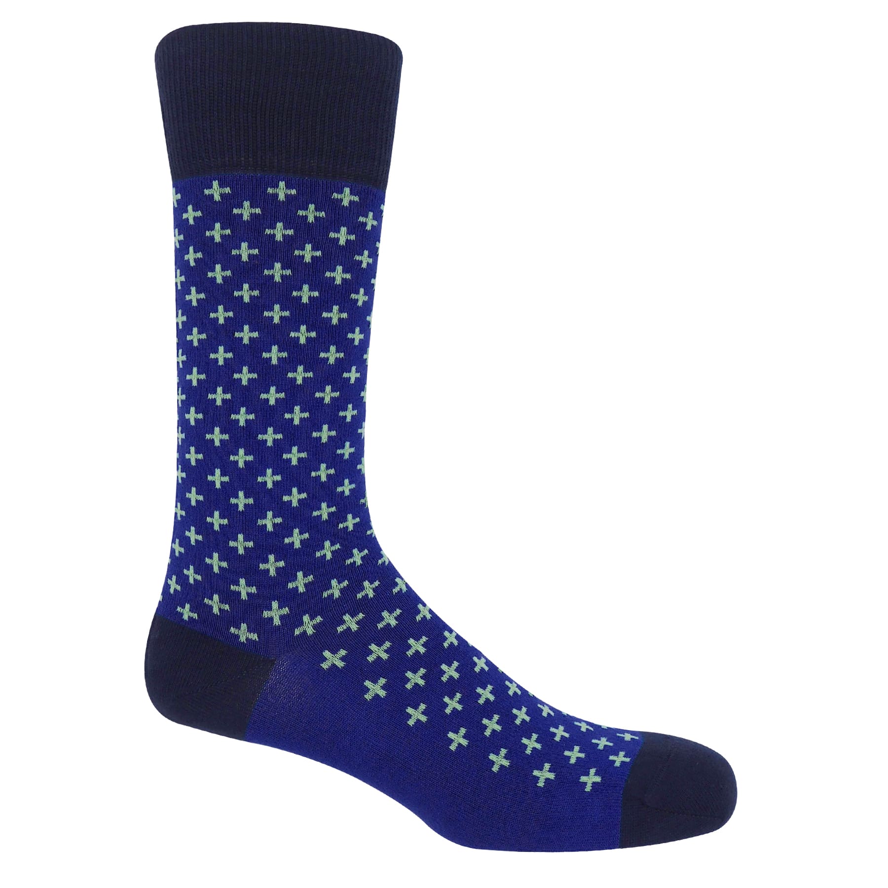 Crosslet Men's Socks - Blue by Peper Harow