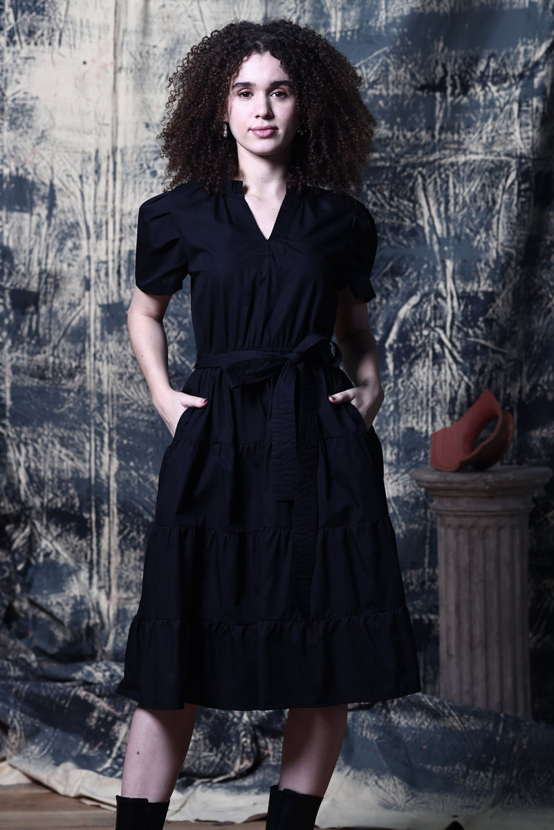 BLACK IRENE DRESS by Maude Vivante